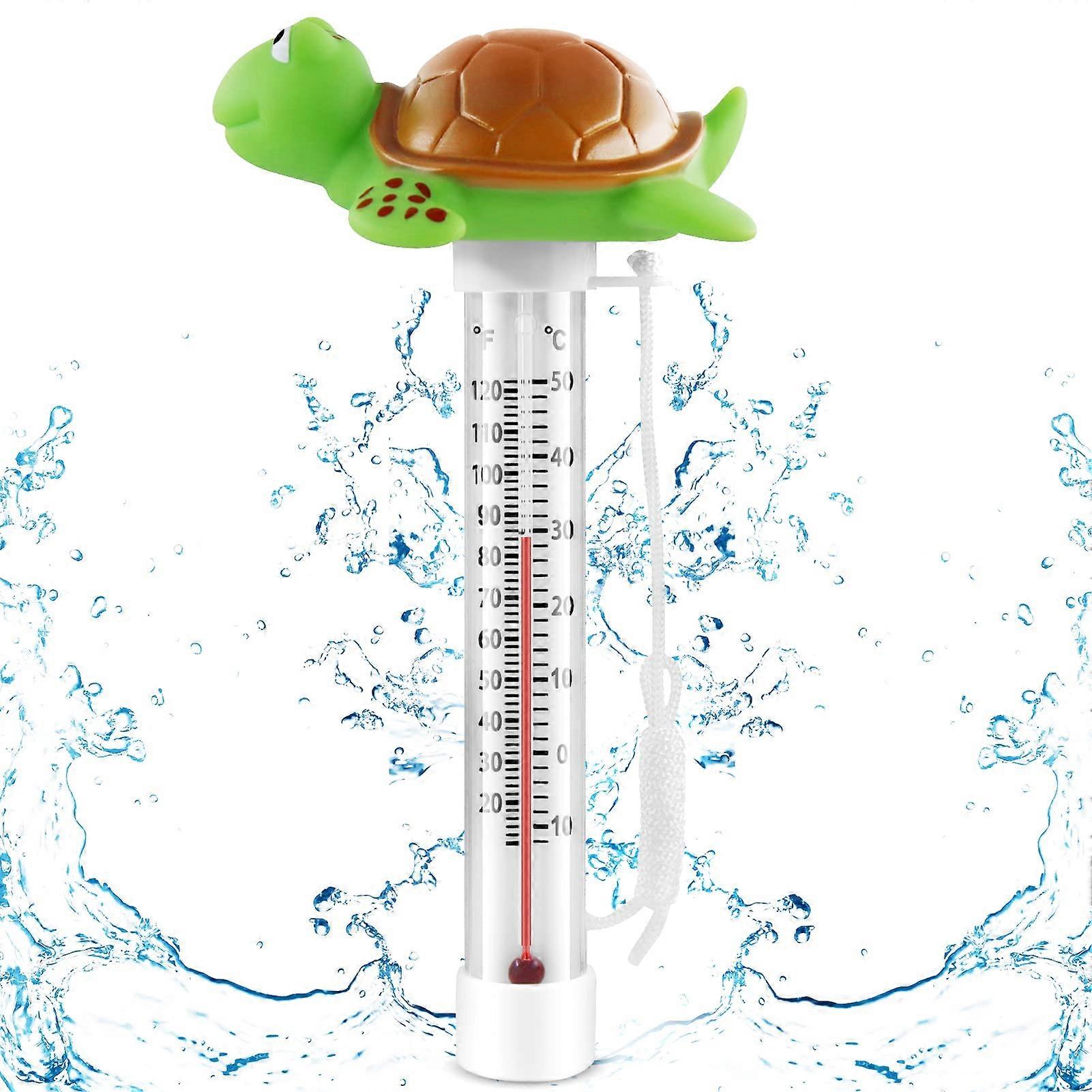Floating Water Thermometer for Swimming Pool and Pond - Shatterproof Corded Thermometer for Accurate Temperature Reading