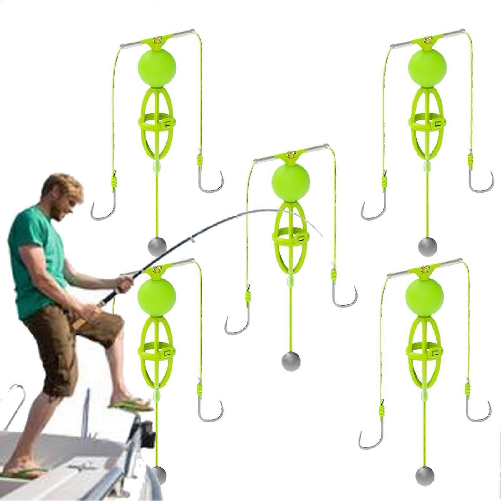 bait holder hooks, carp bait holder 5 pieces spring bait cage catch hooks