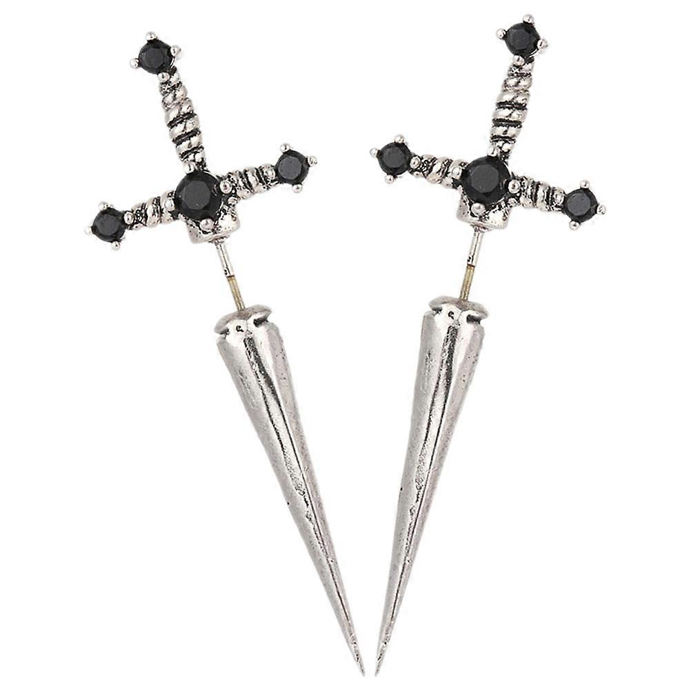 a refined and engaging product description based on your input:

 

**1 Pair Gothic Sword Earrings for Women – Intricate Dangle Design, Lightweight