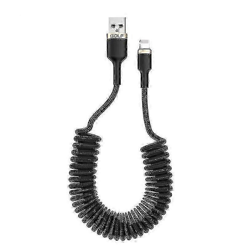 Car Data Cable, Spring Retractable Charging Cable Suitable For Iphone
