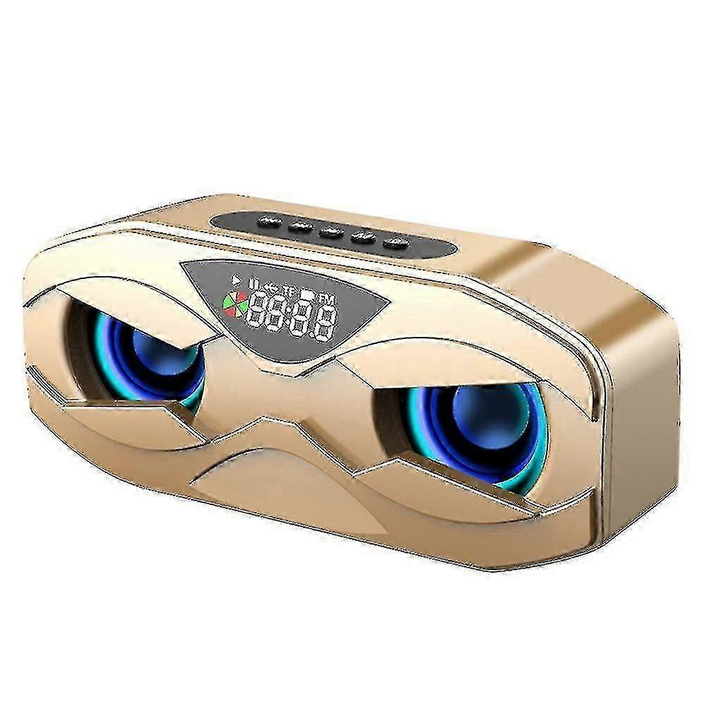 Wireless Bluetooth-compatible Audio Double Speaker With Led Display Fm Radio Alarm Clock