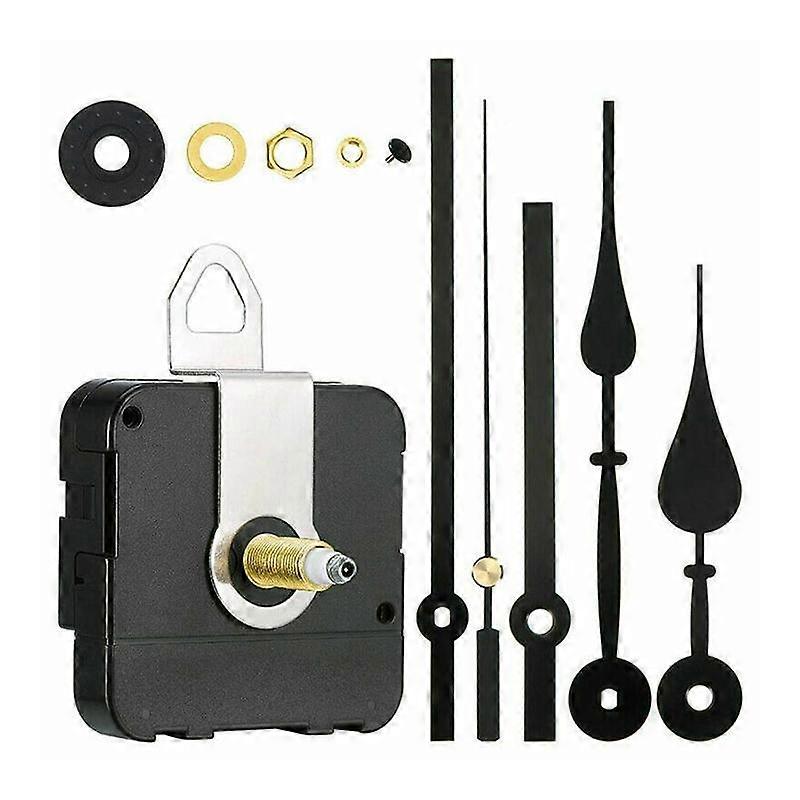 2 Sets Metal Clock Hands Hour Minute Second with High Torque Quartz Movement DIY Repair Kit