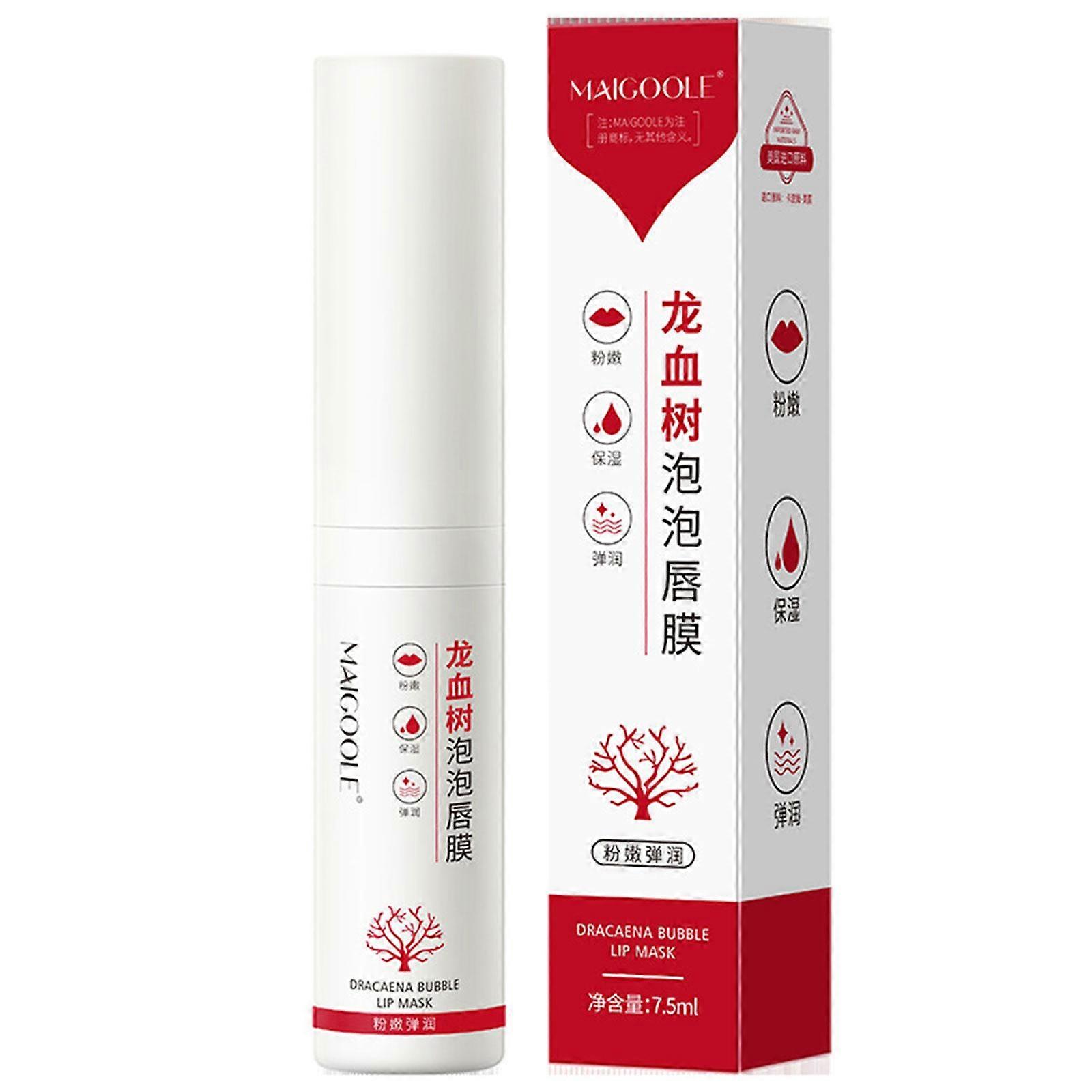 Dragon Blood Tree Bubble Lip Mask 7.5ml(A)$Dragon Blood Tree Bubble Lip Mask Moisturizing Lips Exfoliating Lip Lines Lip Balm
