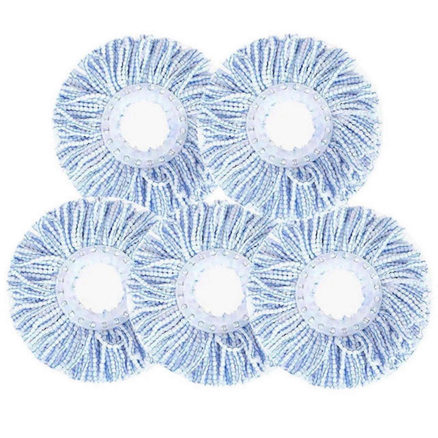 5 Pieces of Mop Rotating Cotton Pad Replacement Cloth Rotating for Scrubbing Round Squeeze Cloth Cl