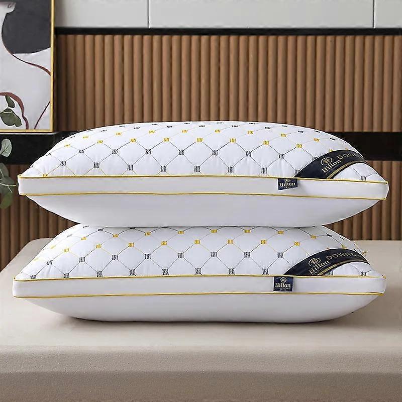 Hilton Hotel Pillow Core Soft and Comfortable Sleep Adult Home Cervical Pillow Quilt Cover White Size 48*74CM
