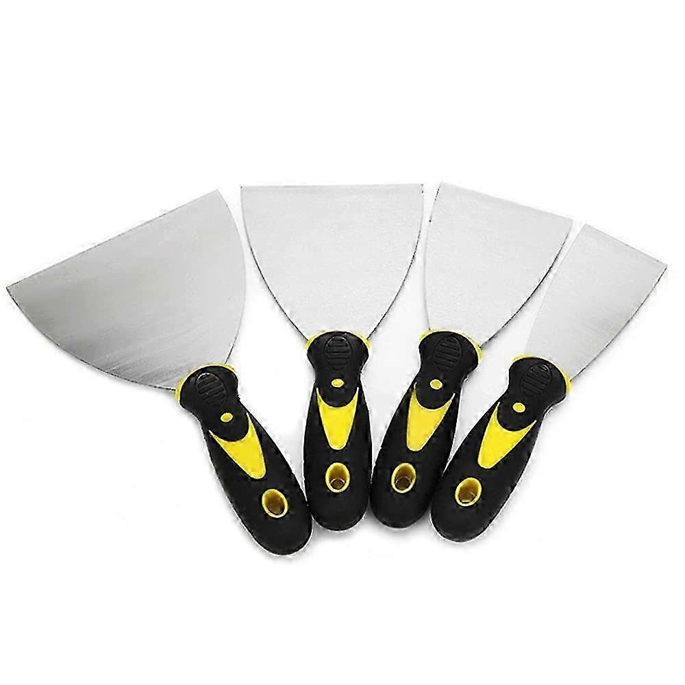 Putty Knife Set with Stainless Steel Spatulas - 4 Pieces in 2/3/4/5 Inch Sizes for Smoothing and Applying Putty