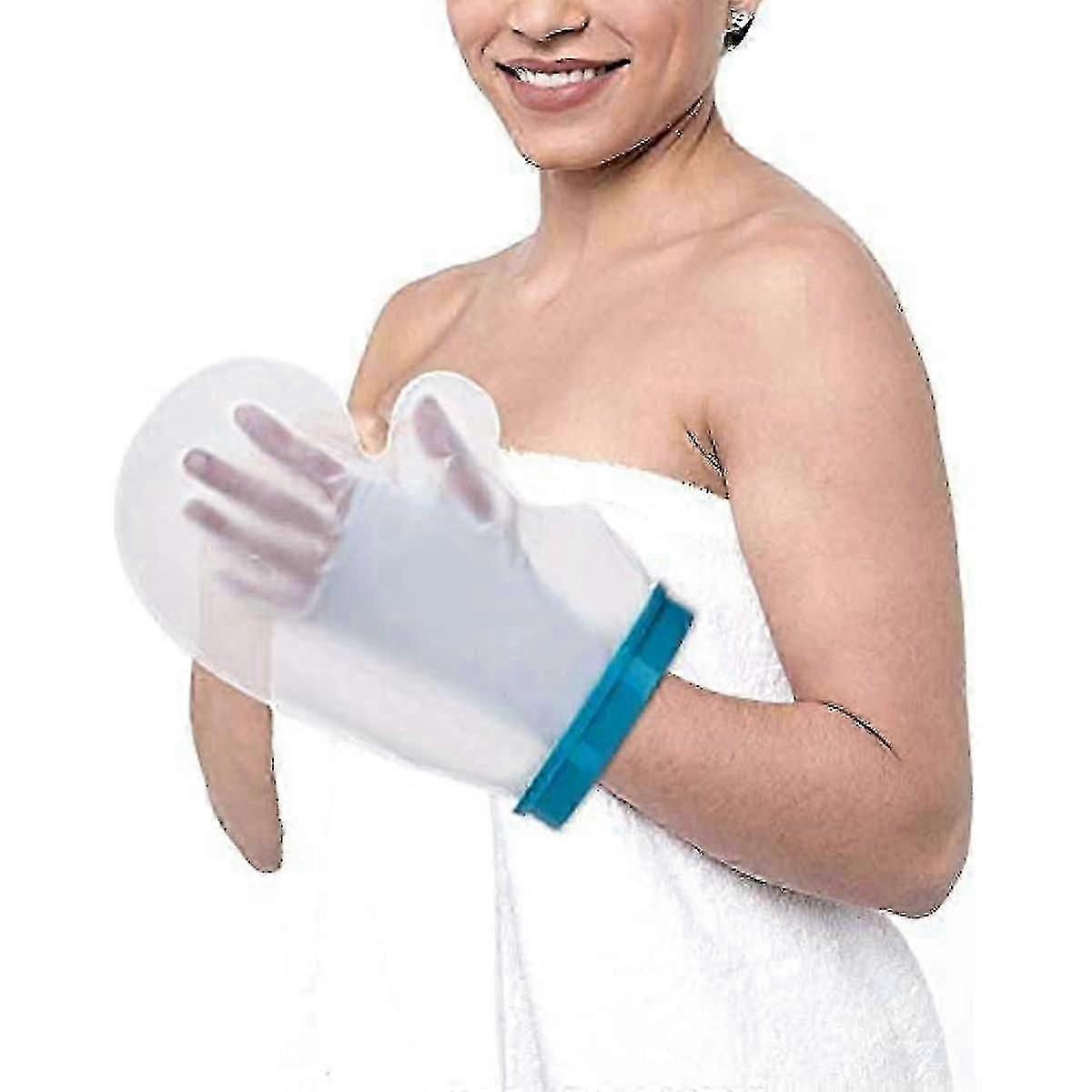 مقاوم للماء اليد المصبوب غطاء حامي للاستحمام يحافظ على الضمادات الجافة المتينة القابلة لإعادة الاستخدام المصبوب غطاء حقيبة اليد البالغة حرق اليدين المعصمين F