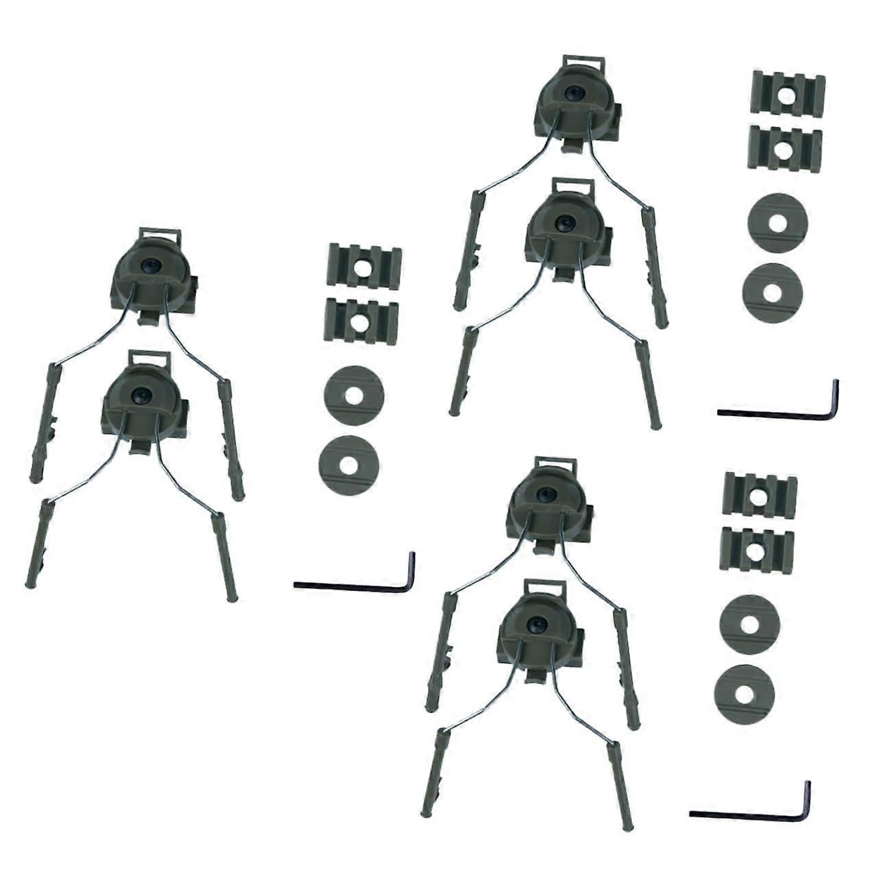 Guide Rail Helmet Rail Parts Set of 3 for Outdoor Shooting Quick Release Bracket Compatible with Standard Helmets