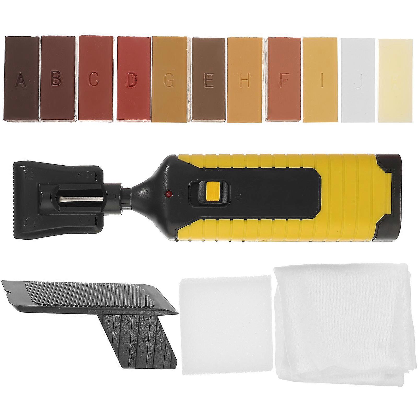 Laminate Floor Scratch Repair Kit with Wax Blocks for Wood, Vinyl Plank Flooring, Kitchen Countertops, and Door Surface Restoration