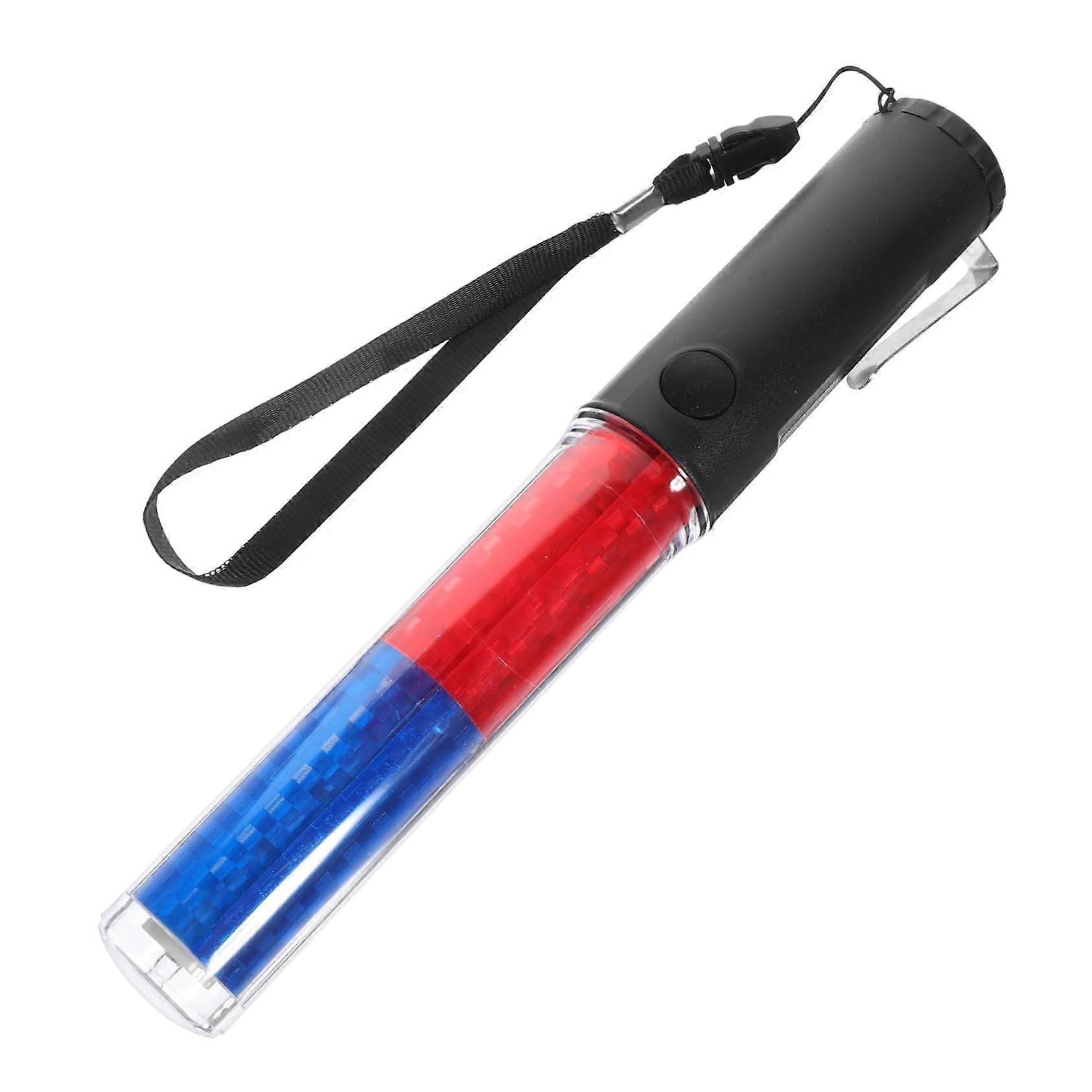 LED Traffic Stick 26 Cm Air Ring Signal Rod for Airport and Parking Lots Red and Blue Light Stick for Traffic Control