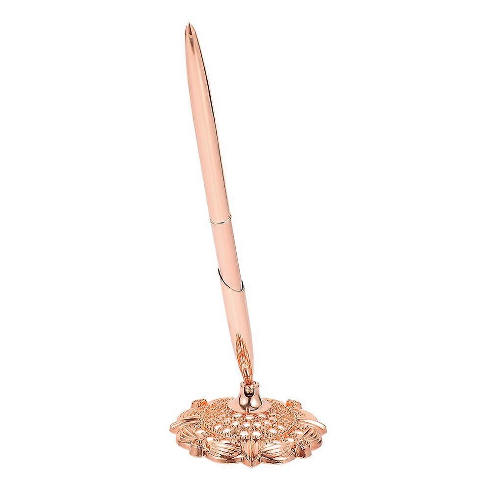 Professional Ballpoint Pen Business Accessory Table Fixed Writing Tool For Desk Wedding Guest Book Gold 1Set