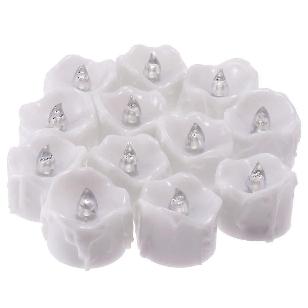 12pcs Led Candle With Battery Timer Flickering Tea Light Garden Tea Lights