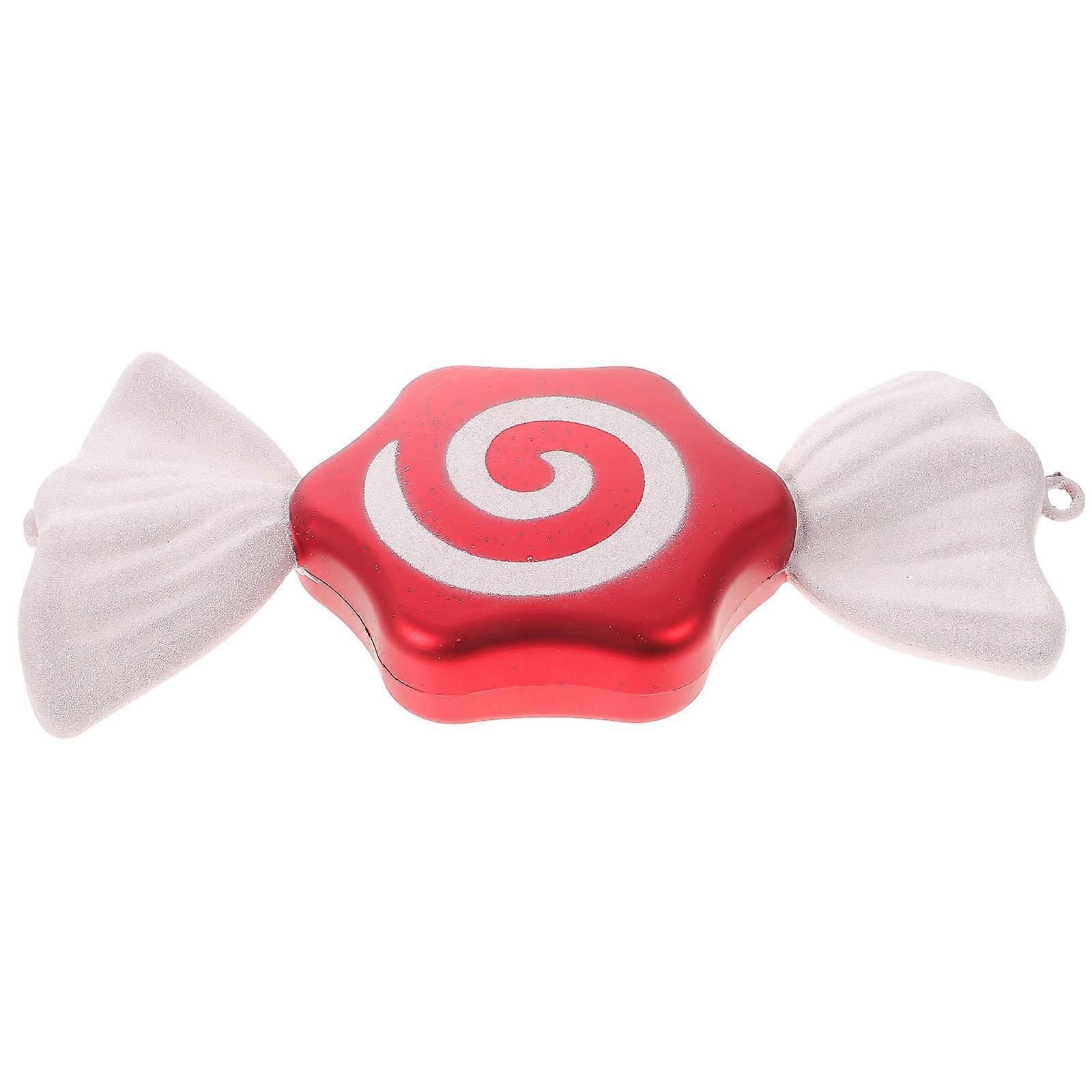 Plastic Christmas Pendant for Decor Red Color Simple Structure Easy to Hang 1Pc