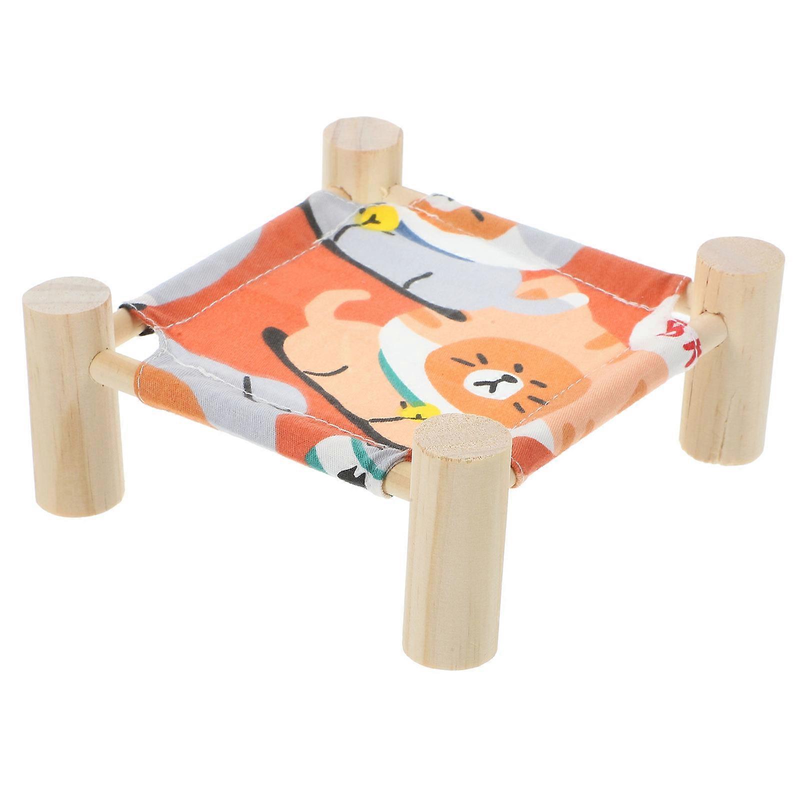 Hamster Sleep Beds Easy Cleaning Hamster Sleeping Bed Indoor Pet Use Wood Material 1Set