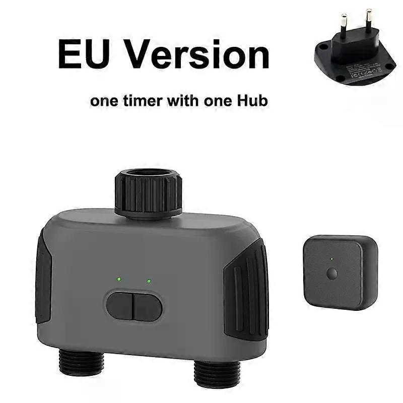 con 2 Outlet Smart Garden Watering Timer Wifi Automatic Drip Irrigation Controller Water Valve Garden Automatic Watering System