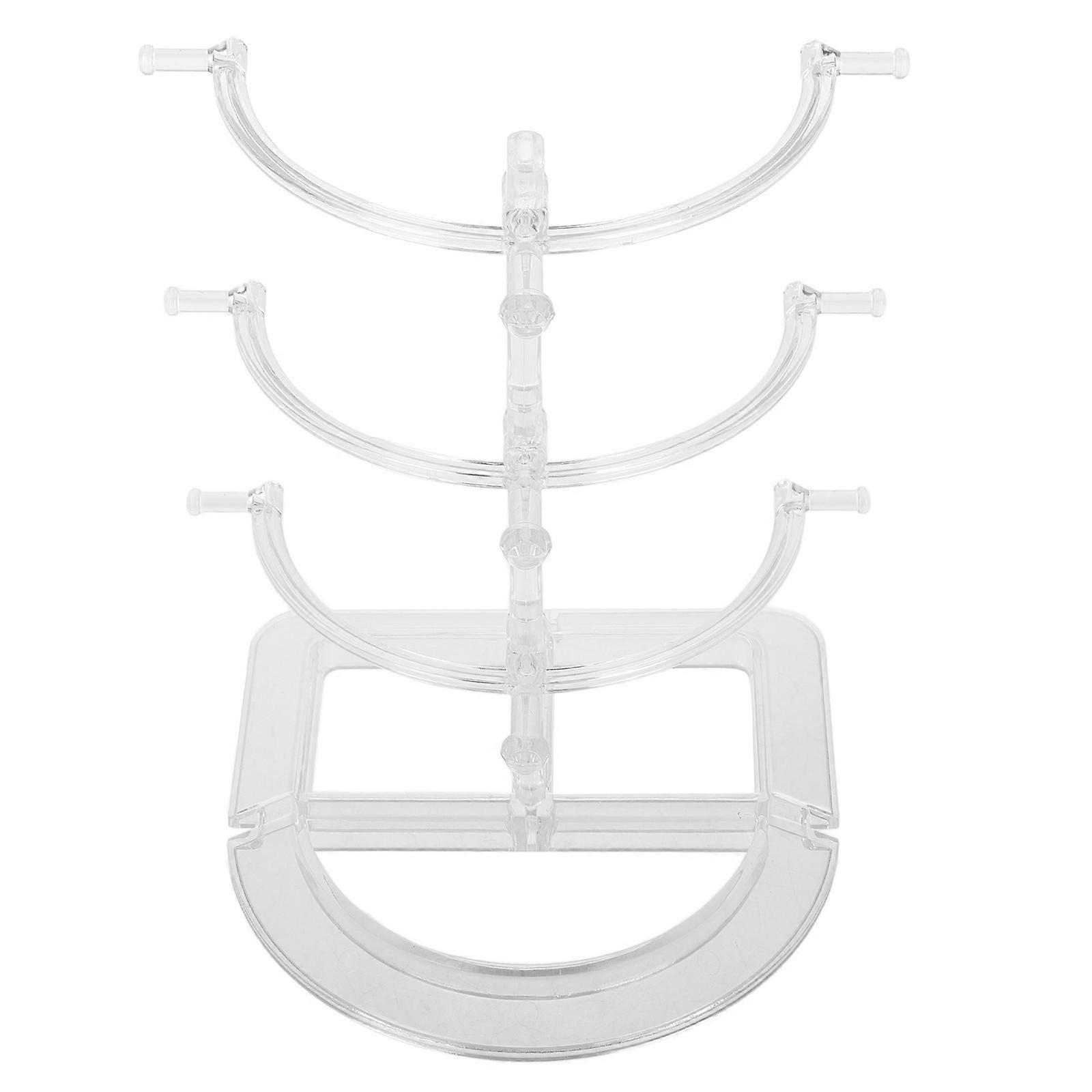 Eyeglasses Holder Rack Multi Tier Sunglasses Display Stand Transparent 18.50X14.50X14.50CM Display Storage 2Pcs