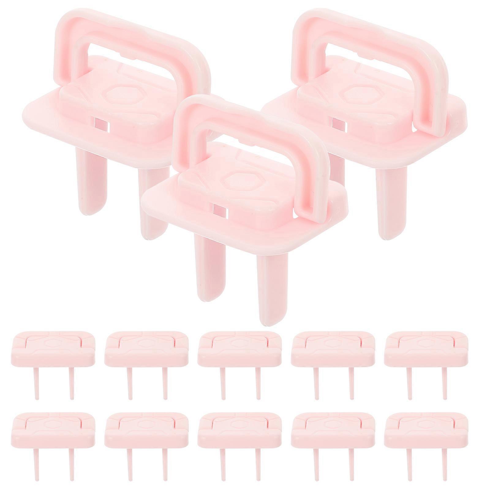 20pcs Babyproof Outlet Covers, Plastic Socket Safety Caps, Electric Shock Protection for Prong Sockets, Pink Pattern, Nursery & Home Use