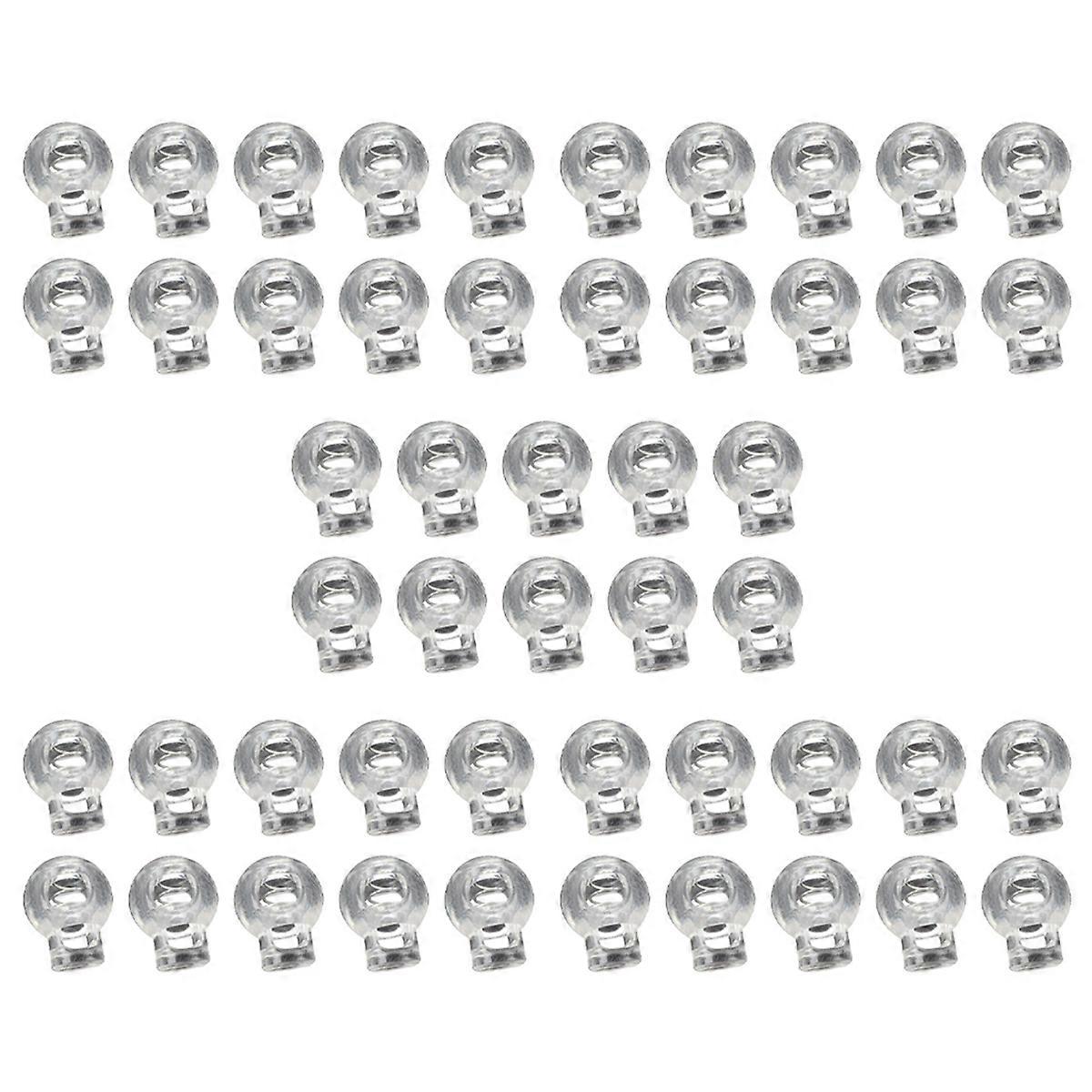 Plastic Toggle Spring Stop Single Hole String Cord Locks 50 Pcs