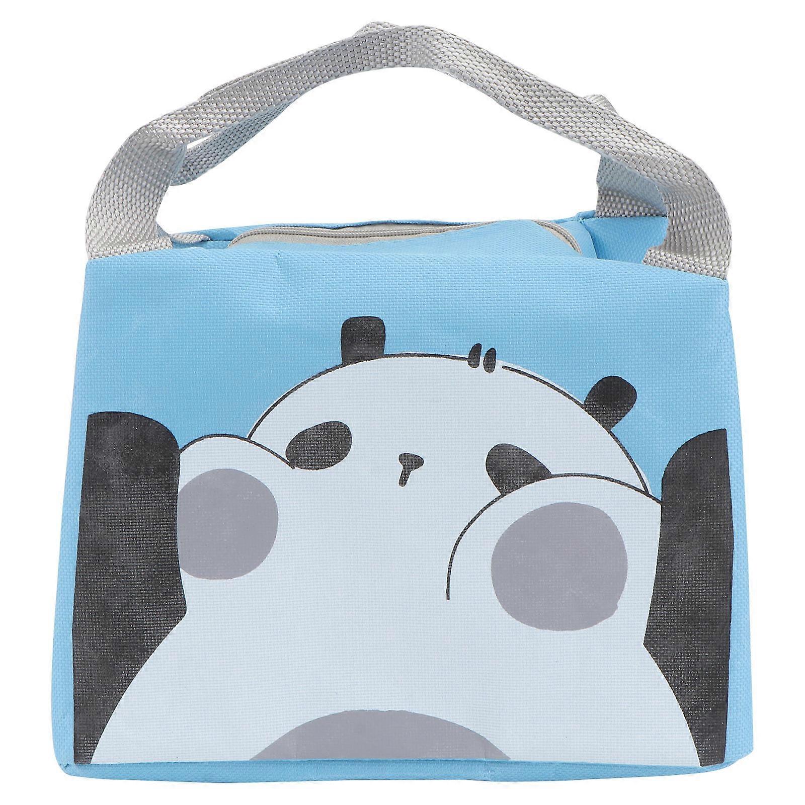 Student Lunch Bag Reusable Sandwich And Snack Bags Oxford Cloth Heat Preservation Blue 8.3X6.7X5.9in 1Pack