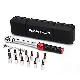 RIDERACE RR9512 Juego de llaves dinamométricas de clic de 1/4 pulgadas para bicicletas 2-24Nm Llave dinamométrica preestablecida ajustable