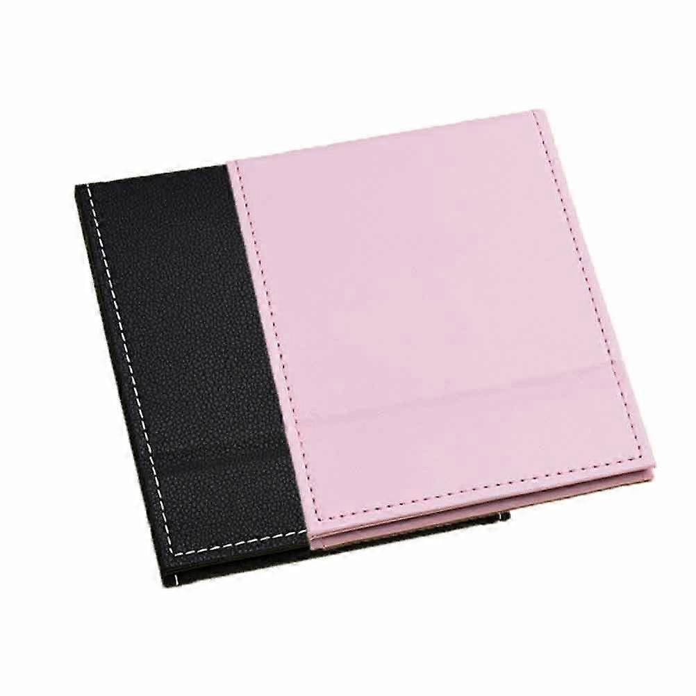 Compact Mirror Foldable Makeup Mirror Pink Rectangular High Definition Reflection For Home Use 1Set