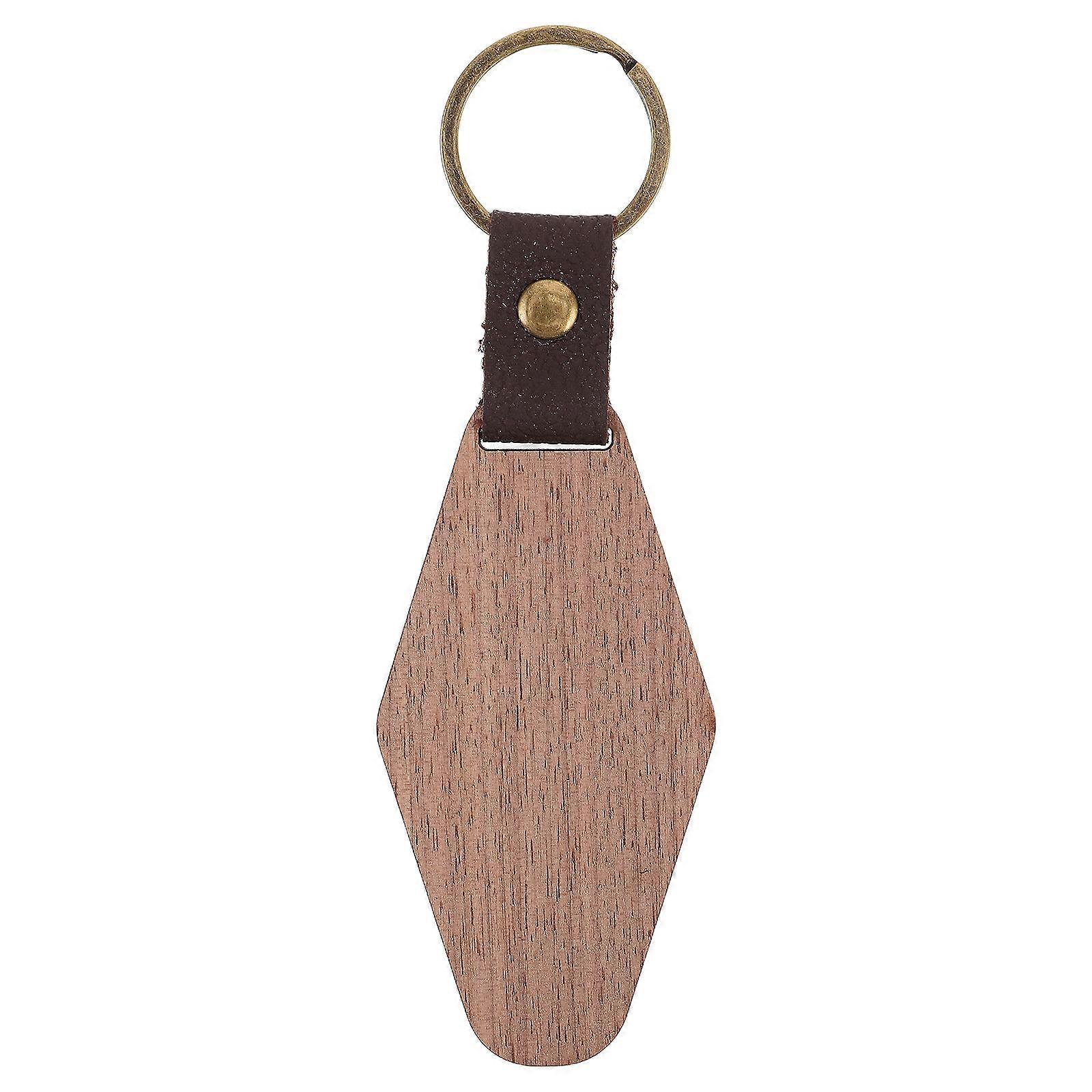 Wooden Keychain Diy Multi Use Engravable Elegant Pendant For Travel 1Pack