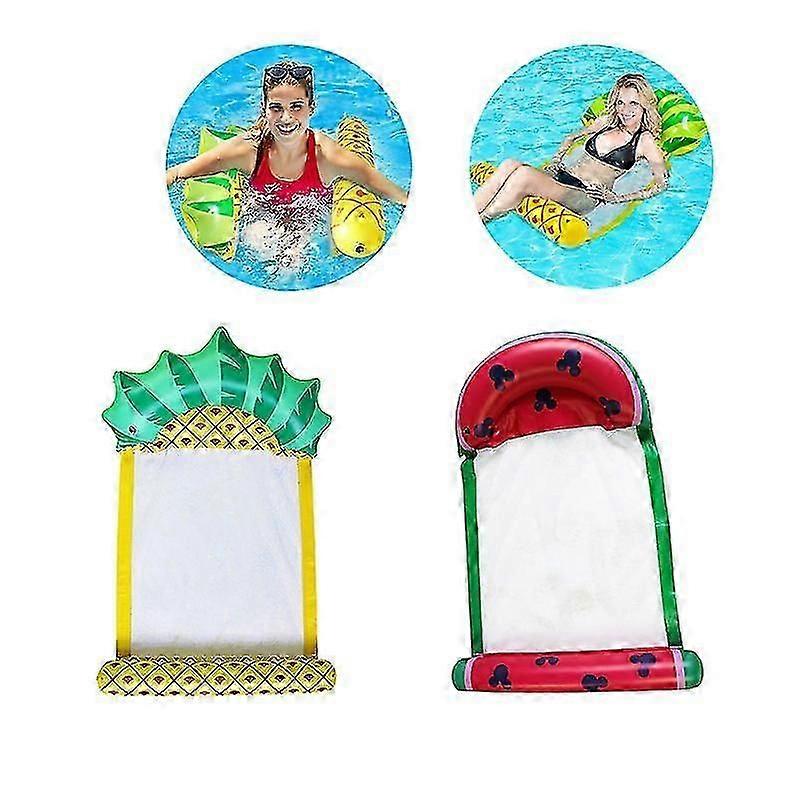 Inflatable Watermelon Net Floating Bed Inflatable Pineapple Net Floating Row Net Hammock Mesh Reclining Chair