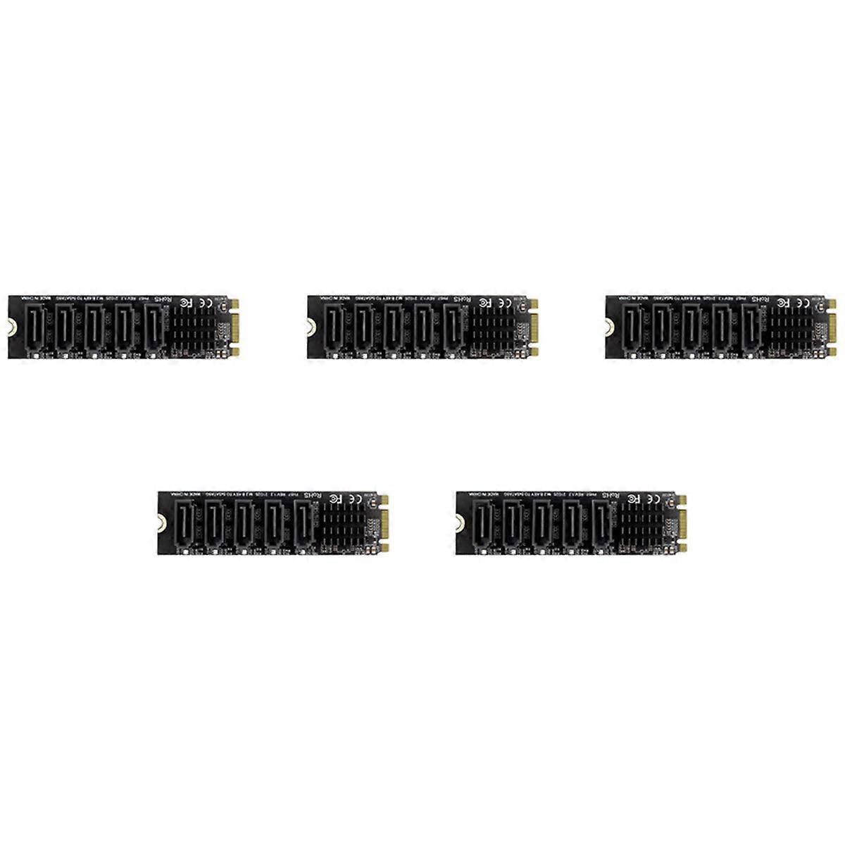 M.2 NGFF B-Key SATA Change 5 Port Erweiterungskarte 6 Gbit/s Erweiterungskarte