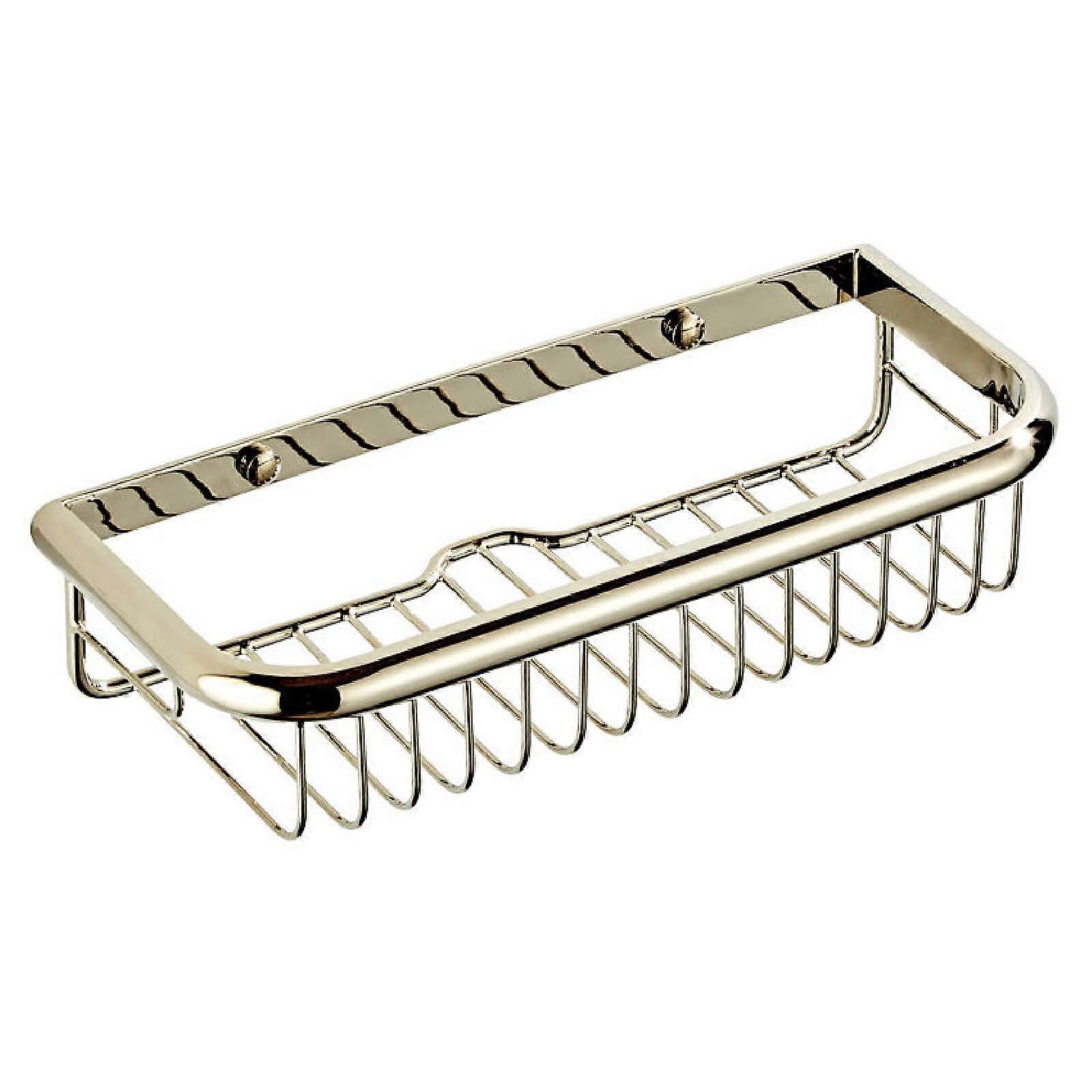 European Bathroom Pendant Copper Basket 30cm Long Single Layer Gold Mesh Basket with Cubic Zirconia Decoration