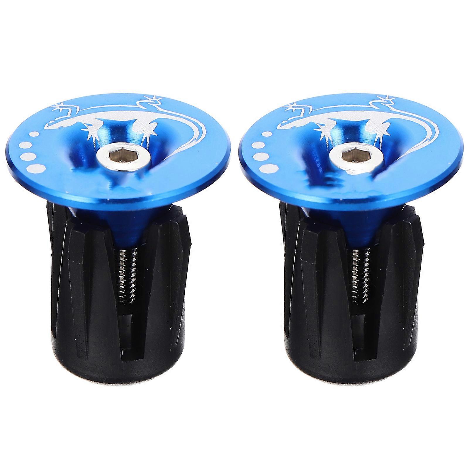 Bike Handlebar End Extension Plug Durable Use Round Shape Outdoor Cycling 1Pair
