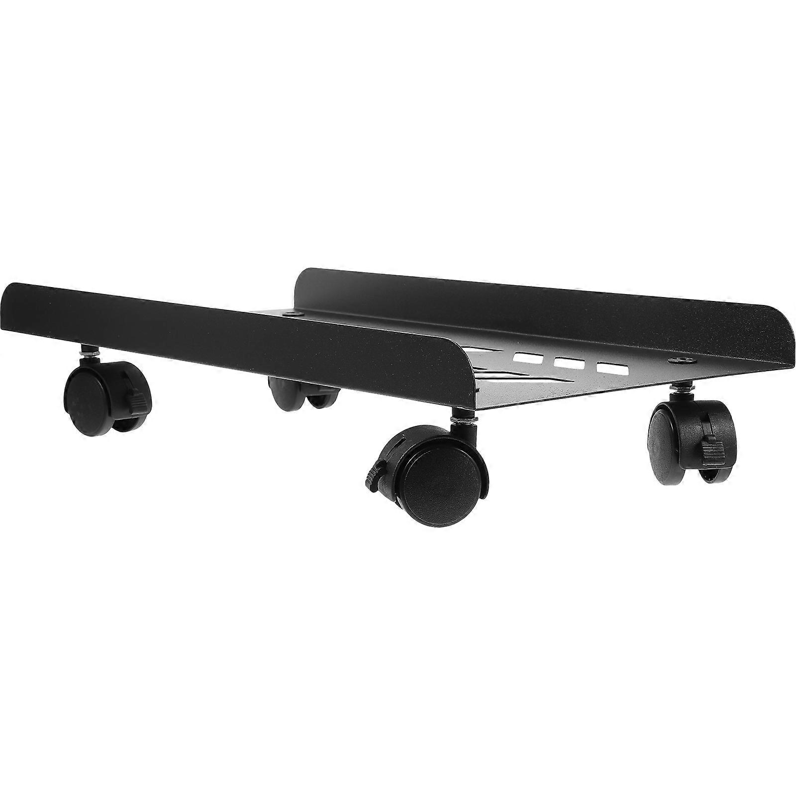 Computer Riser Pc Floor Stand Convenient Mobility Black 16.5X8.7X1.4in 1Pcs