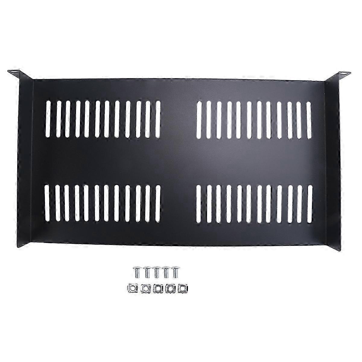 1U Server Rack Mount Shelf Vented Cantilever Tray for 19Inch Network Equipment Rack & Cabinet--