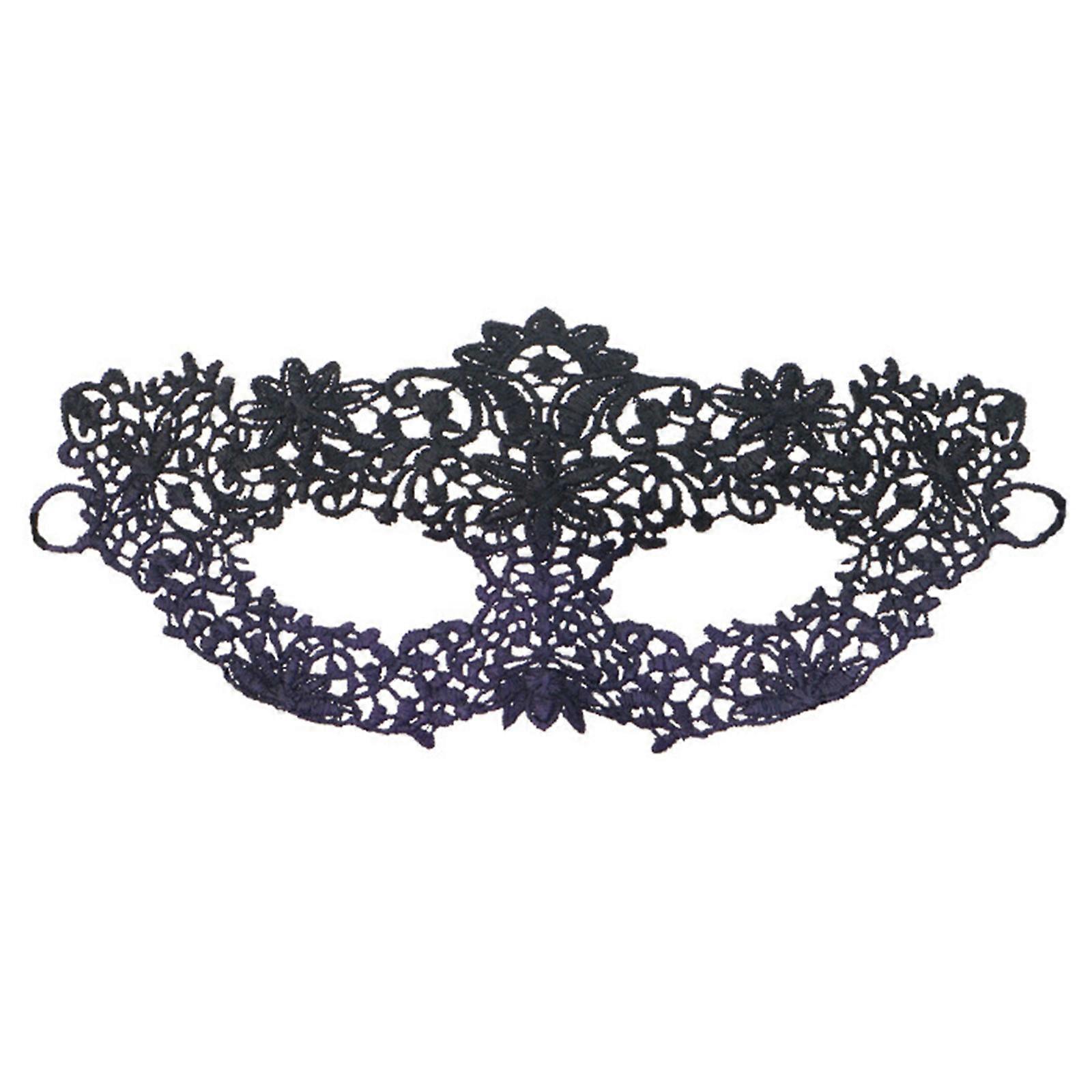 ハロウィーンの仮面舞踏会マスクレースアイマスクカーニバルのベネチアンマスクパーティーコスチュームボールハーフフェイスマスク目隠しギフトブラックパープル