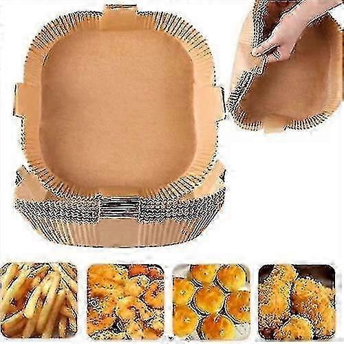 50 adet Hava Fritözü Tek Kullanımlık Kağıt İç Kare 20x4.5cm - chuan