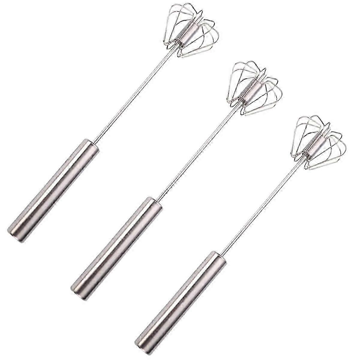 Stainless Steel Semi-Automatic Whisk, New Hand Push Rotary Whisk Blender for Kitchen Use