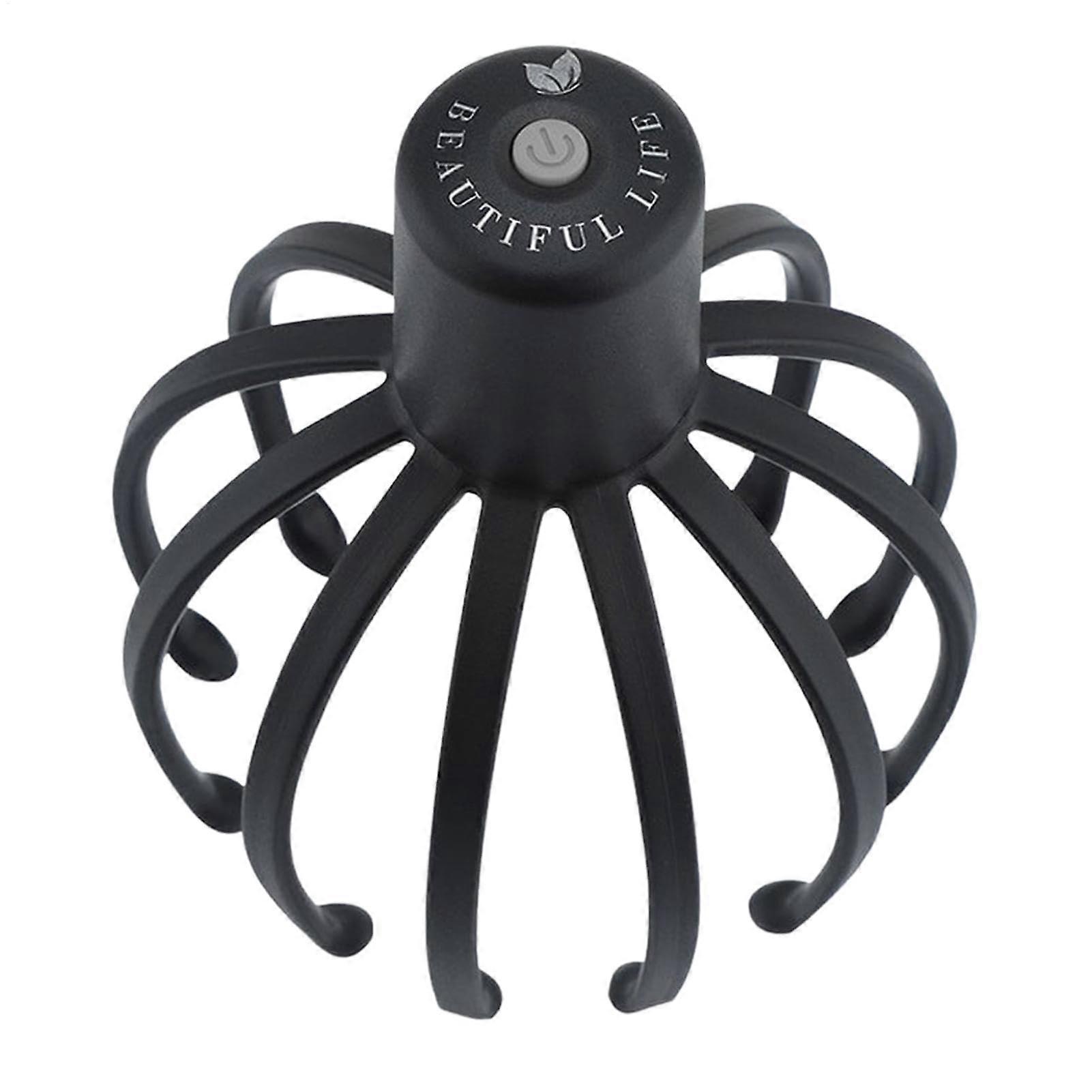 Octopus Electric Scalp Massager - Wireless 360 Degree Head Massager with 3 Modes for Stress Relief and Relaxation, Gray