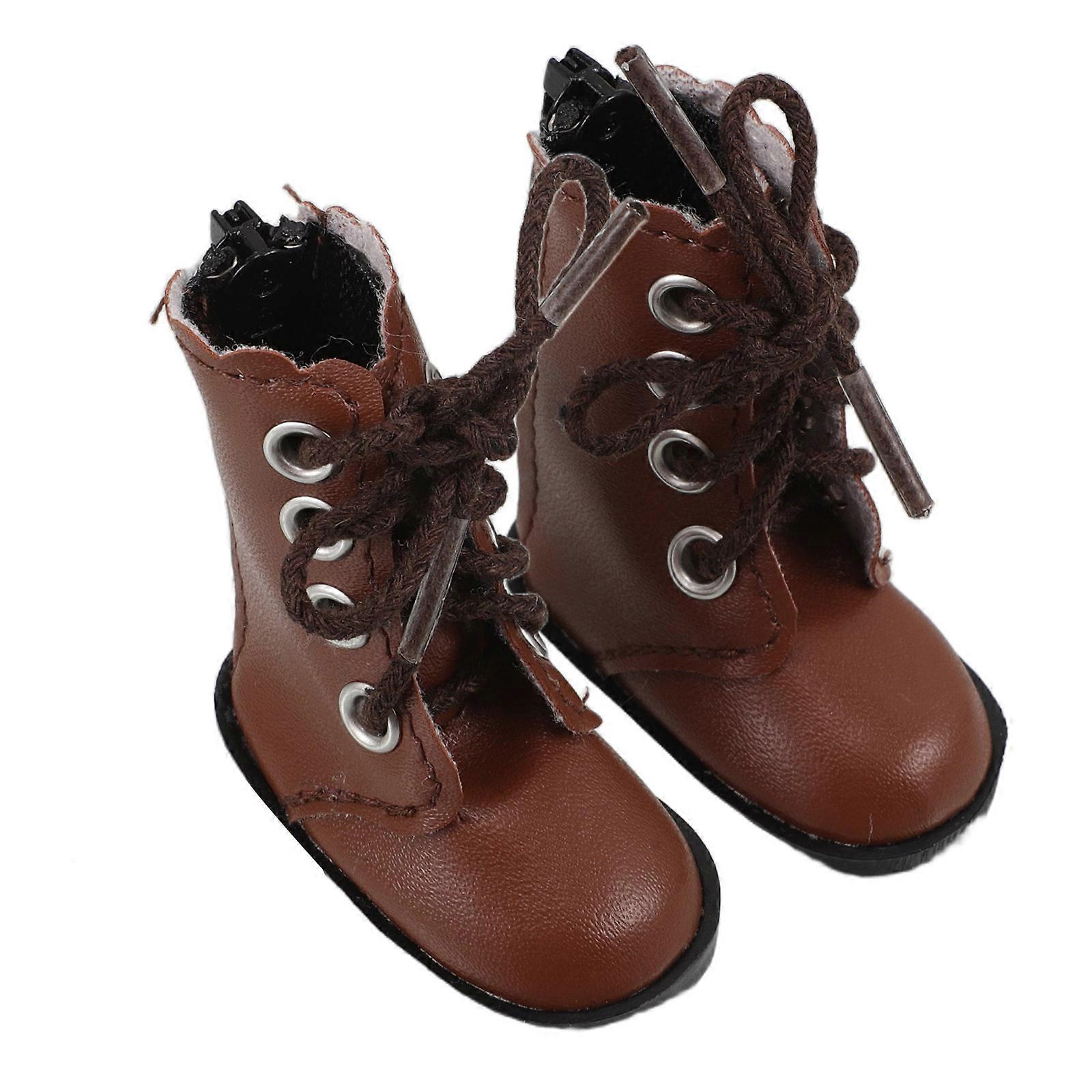 High Top BJD Doll Shoes Plush Accessories Cute Brown Boots Stylish Comfortable Footwear for Jointed Dolls Home Play Photography