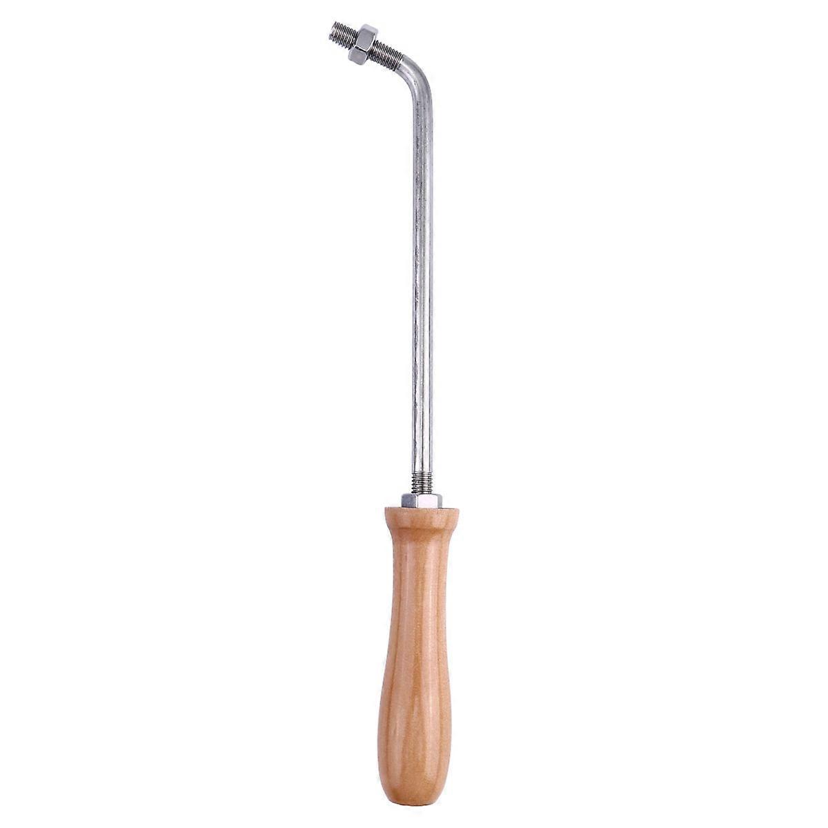 Baking Branding Cake Stamp Handle Stamping Iron Stick Copper Wood Bend Handle 1Pack