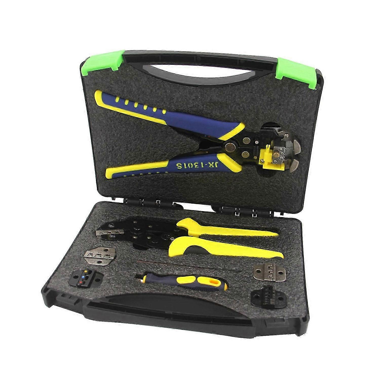 Professional Wire Crimpers Multifunctional Engineering Ratcheting Terminal Crimping Pliers Wire Strippers Bootlace Ferrule Crimper Tool Cord End Termi
