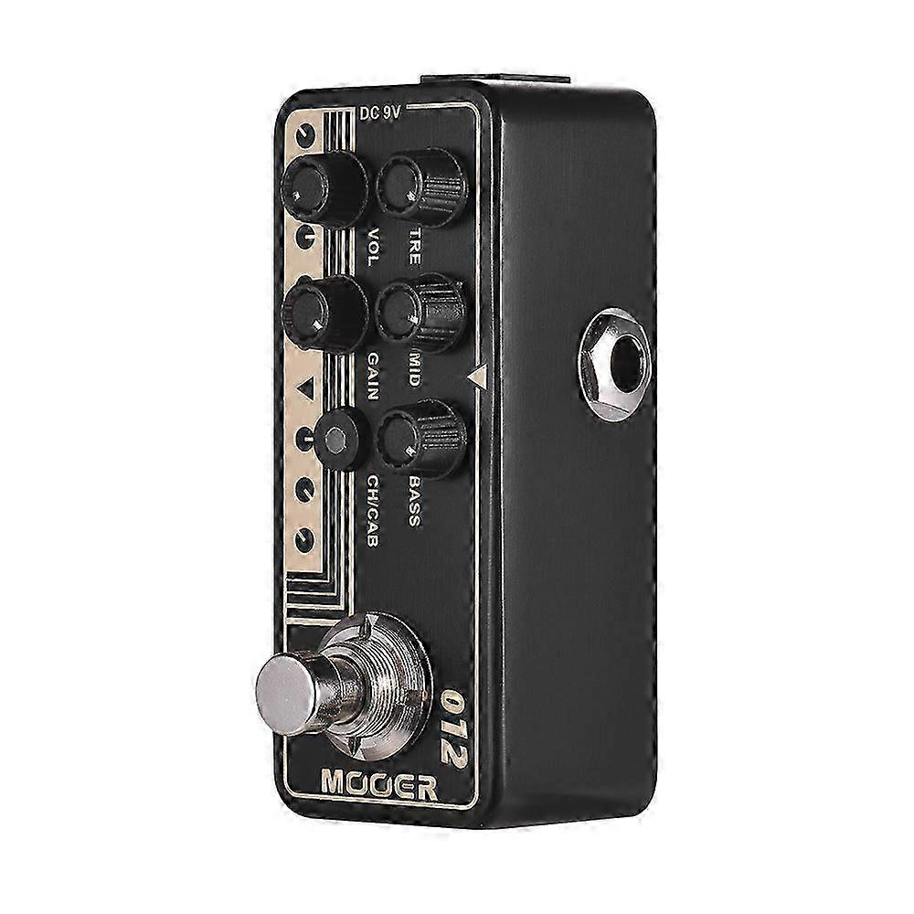 Mooer MICRO PREAMP Series 012 US GOLD 100 British Style Digital Preamp Preamplifier Guitar Effect Pedal Dual Channels 3-Band EQ with True Bypass