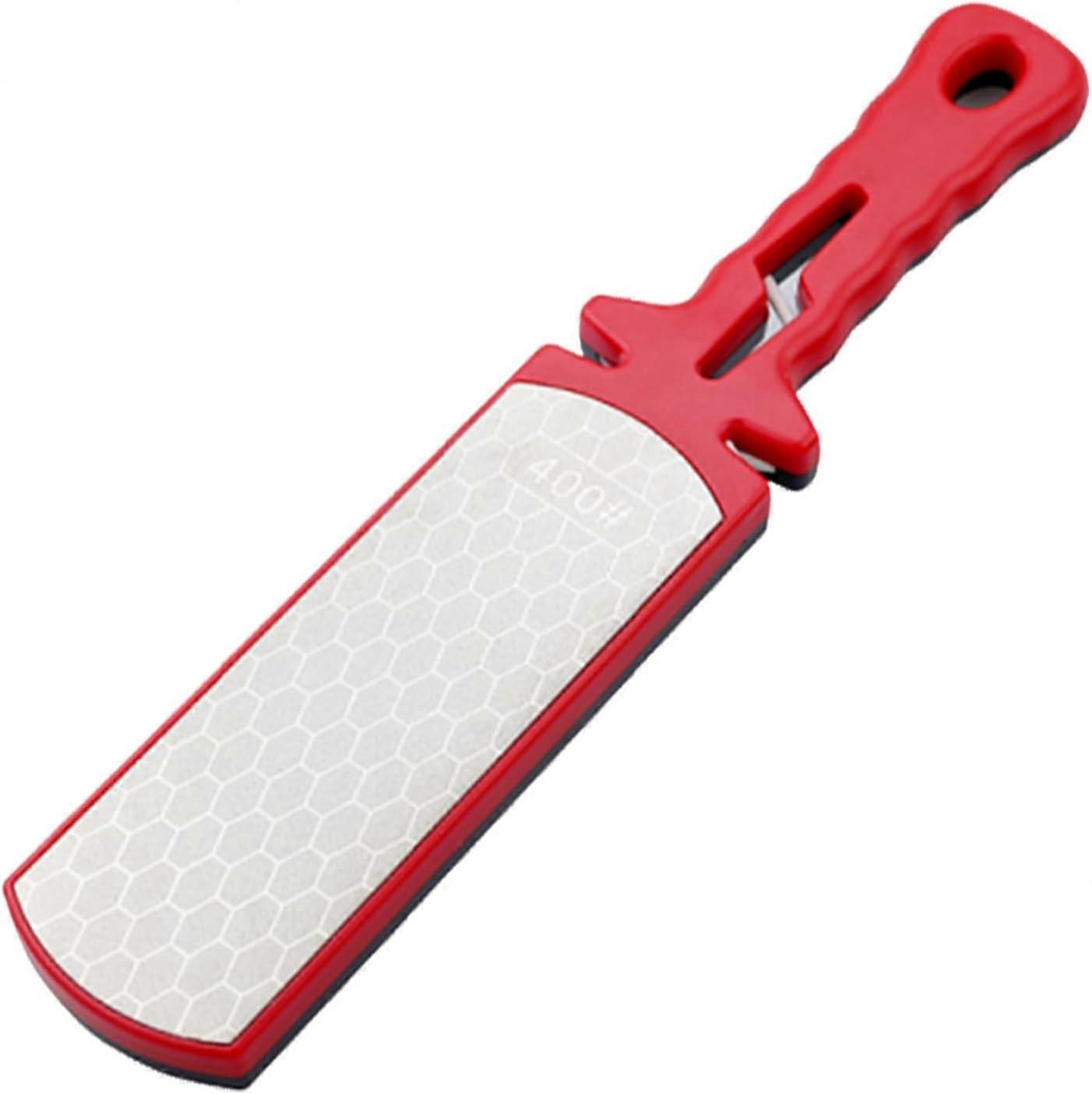 ZENGO Diamond Sharpening Stone,400/1000 Grit Handheld Knife Sharpening Stone,5 In 1 Double Sided Diamond Knife Sharpener Tool