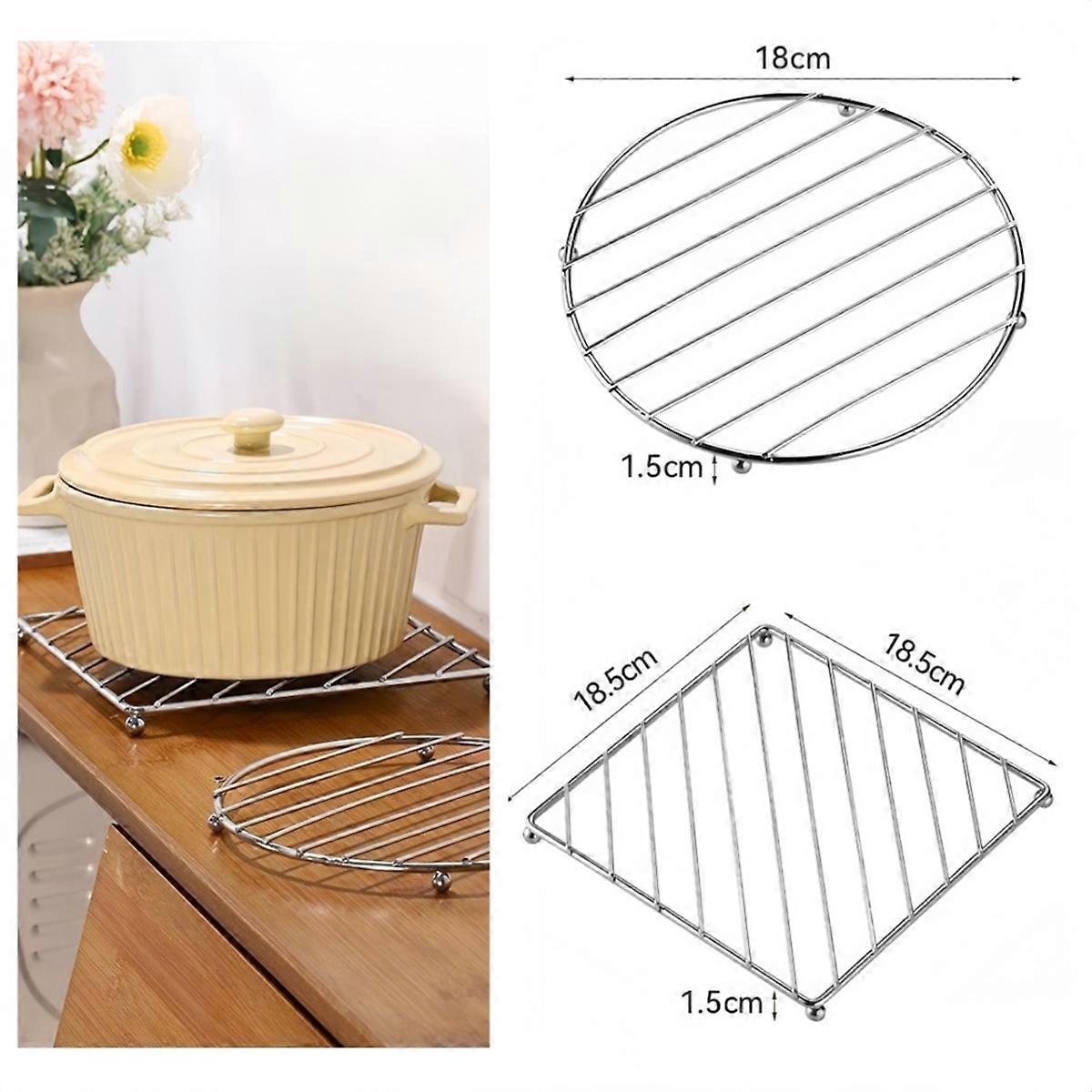Stainless Steel Trivet Set of 3 HeatResistant Countertop Protector