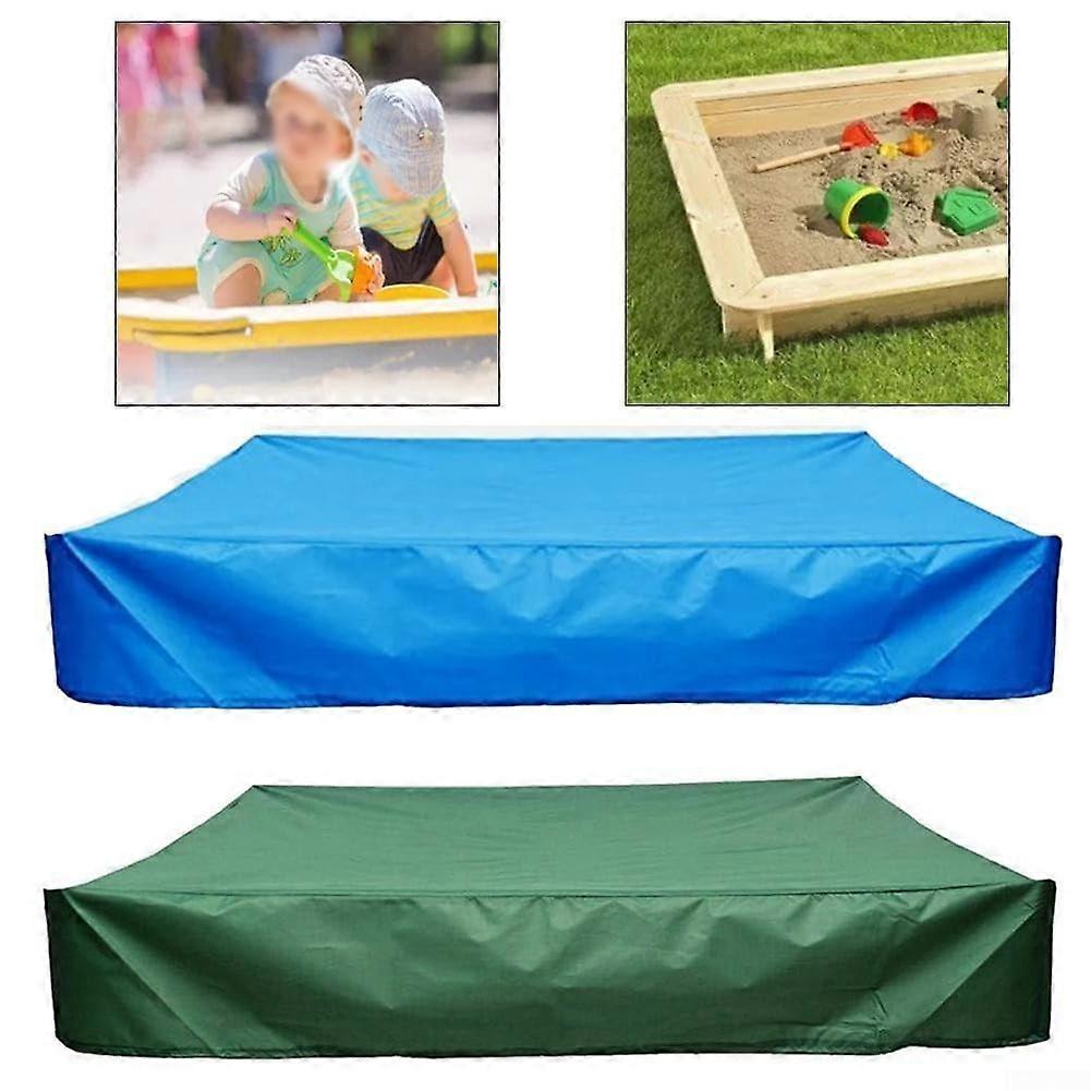 Dustproof Sandbox Cover for Kids, Waterproof Square Sandbox Cover for Toys, 120 x 120 x 20 cm, Blue