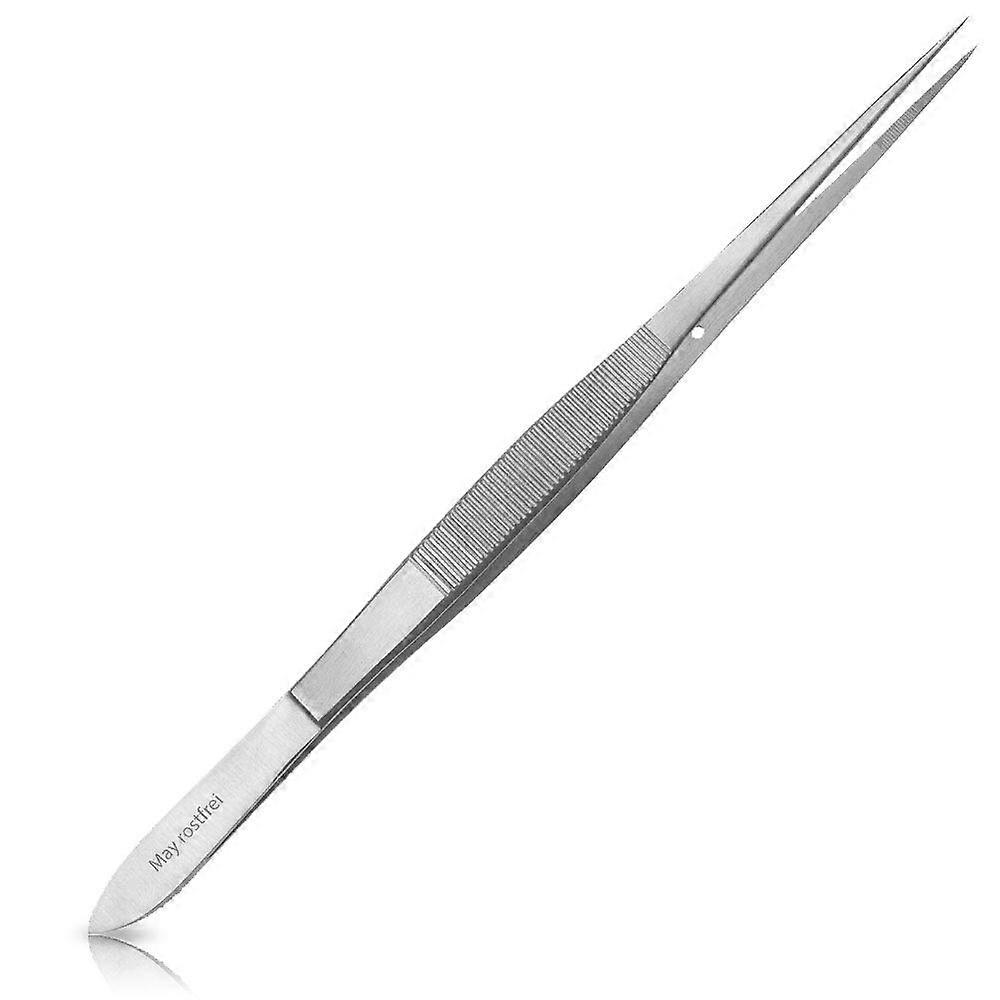 Universal Tweezers 20 cm Stainless Steel Household Tweezers with Straight and Fine Tip and Internal Grooved Design