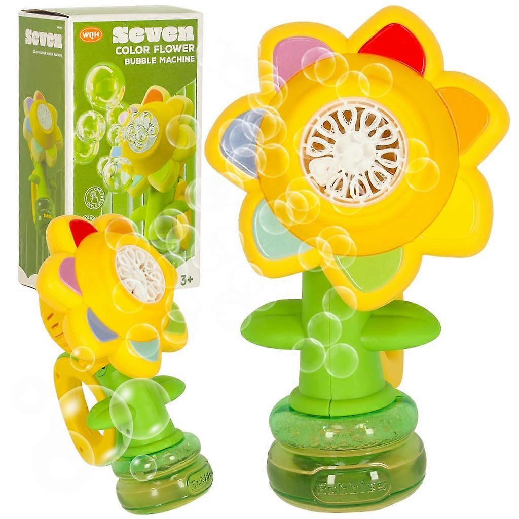 Såpbubbla maskin blomma dans ljus
