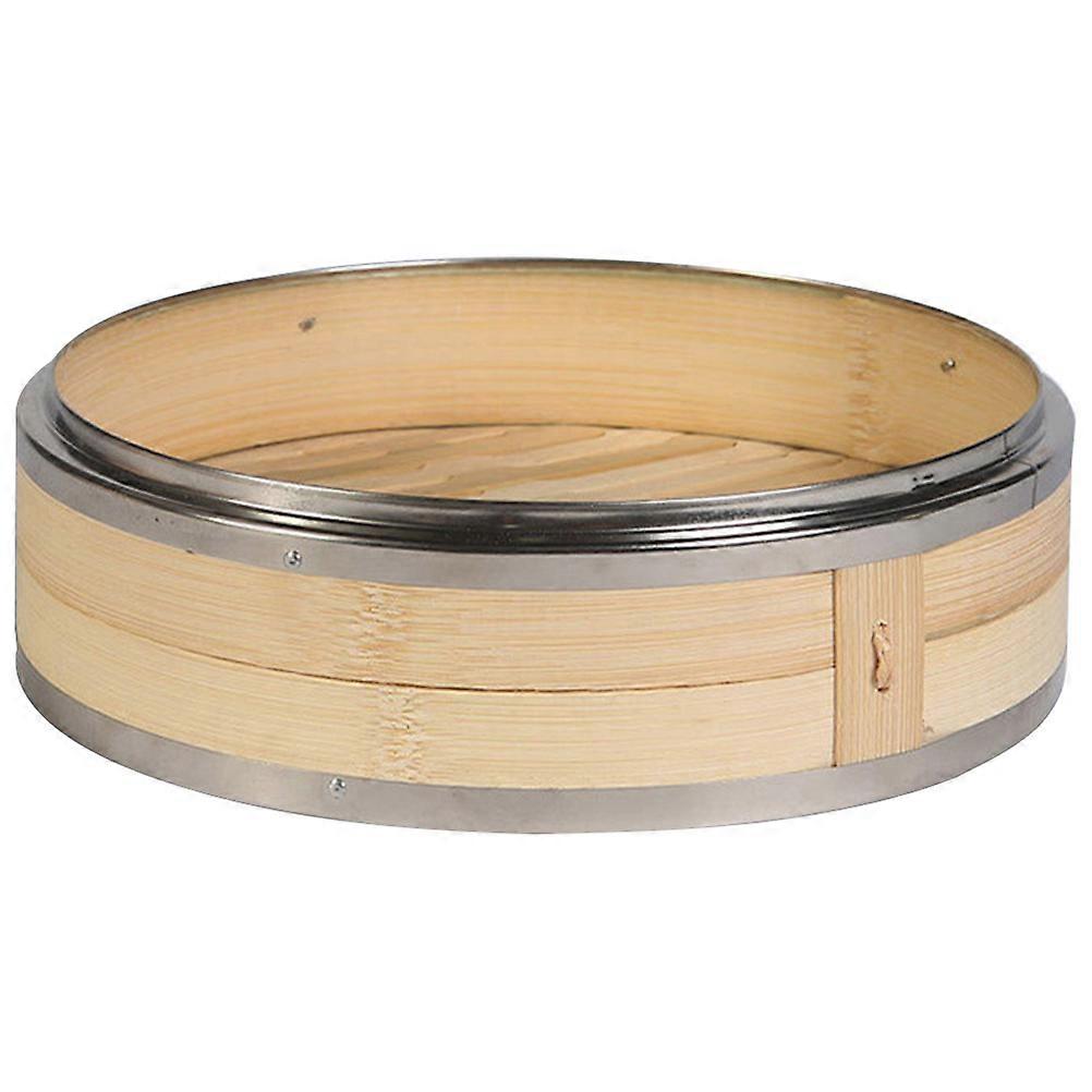 中国の蒸し器バスケット竹調理器具伝統的なデザインの家庭料理さまざまな食品を蒸す18X18X5.6CM 1個