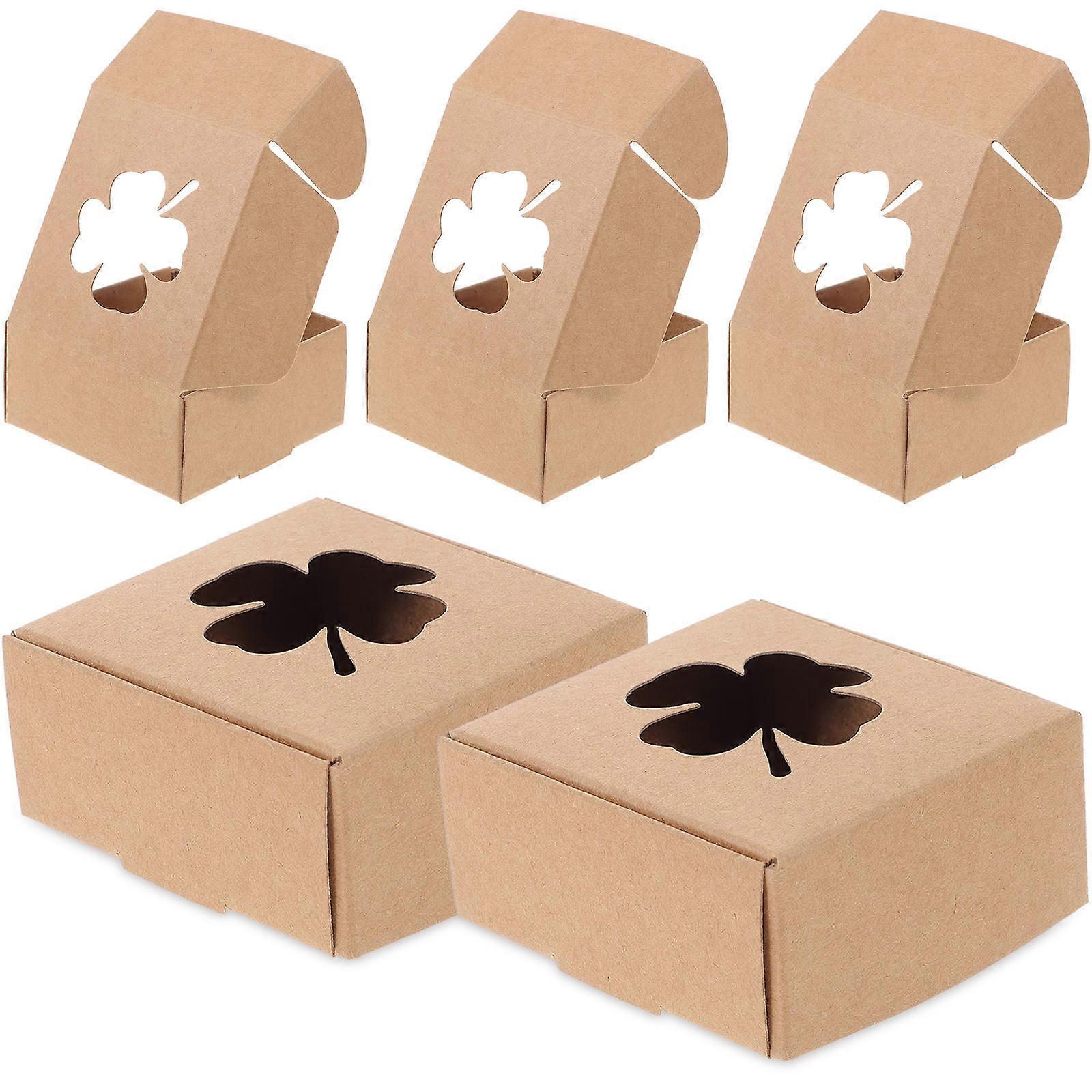 Present Boxes With Lids Kraft Paper Graduation Wrapping 6.5X6.5X3cm 20Set
