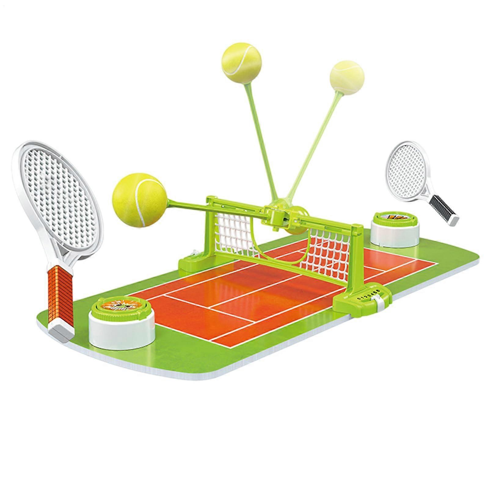 Ensemble de tennis miniature, petit ensemble de jeux de tennis Activités sportives interactives avec raquettes Jeu de table pour la famille à l’intérieur et à l’extérieur