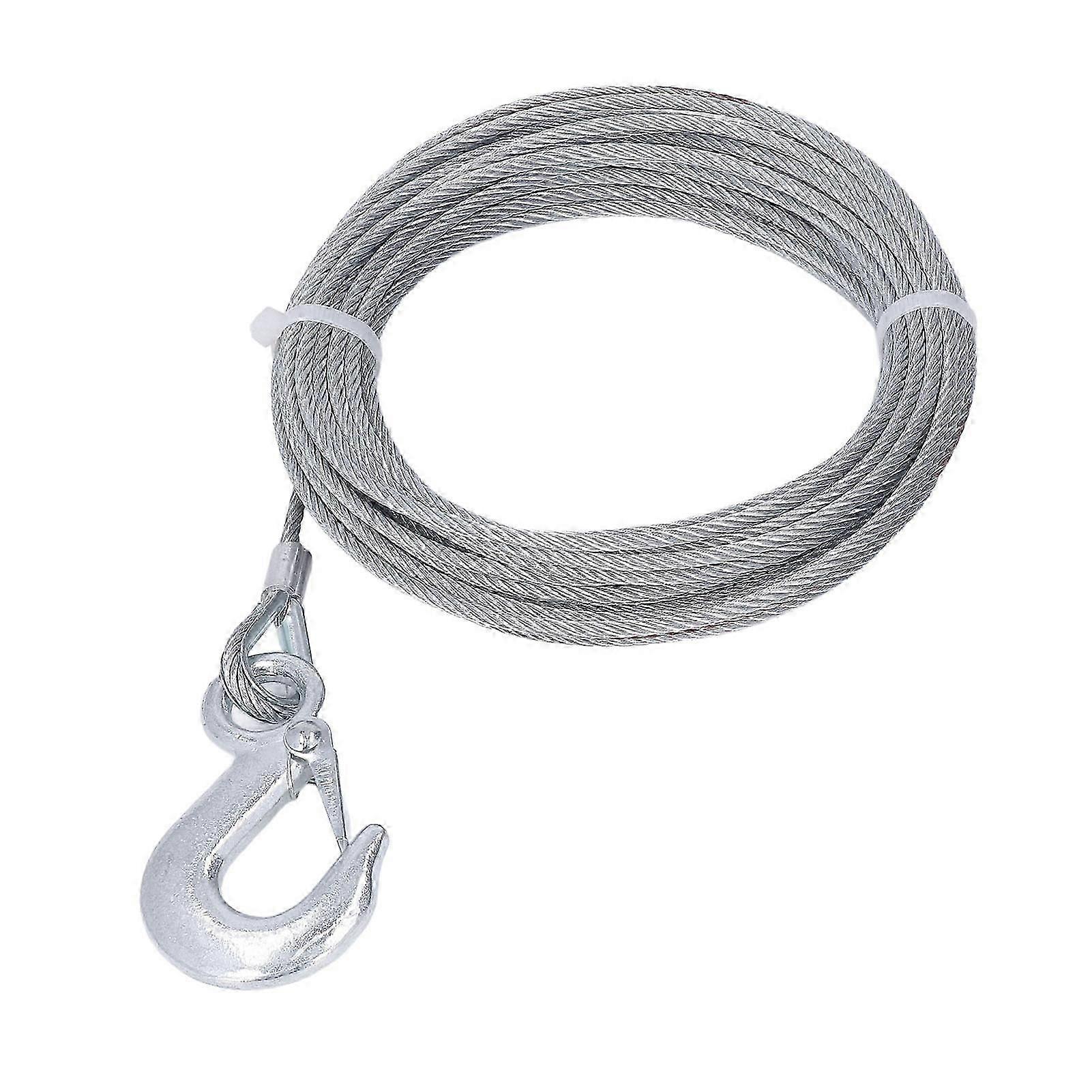Winch Wire Rope 4mmx12m Cable 2000LBS Strength Stainless Steel Galvanized Replacement
