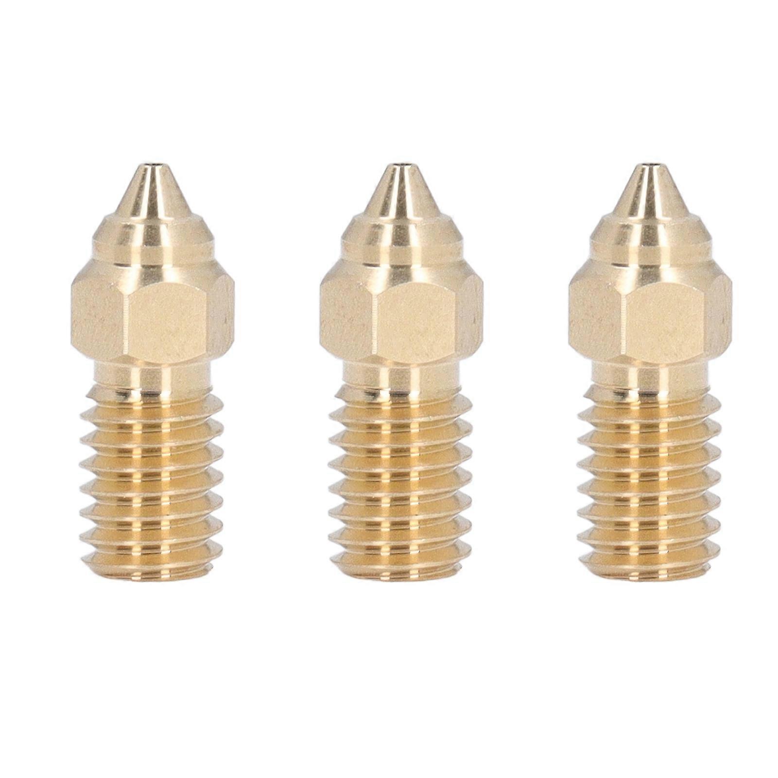 3PCS 3D Printer Extruder Nozzle M6 Brass High Speed Print Head Extruder Nozzle for Ender 3 V3 SE 1.75/0.8mm